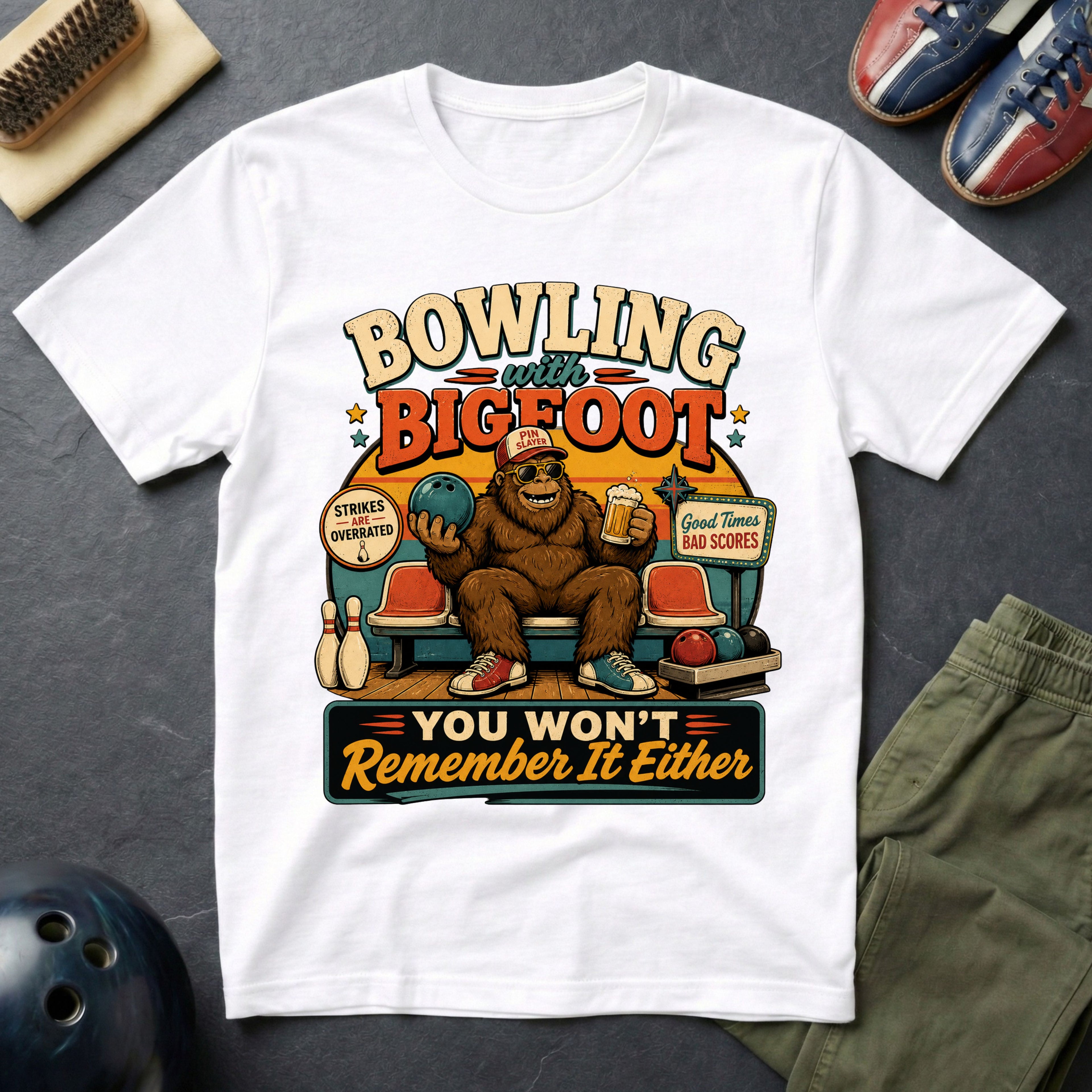 Bowling With Bigfoot T-Shirt