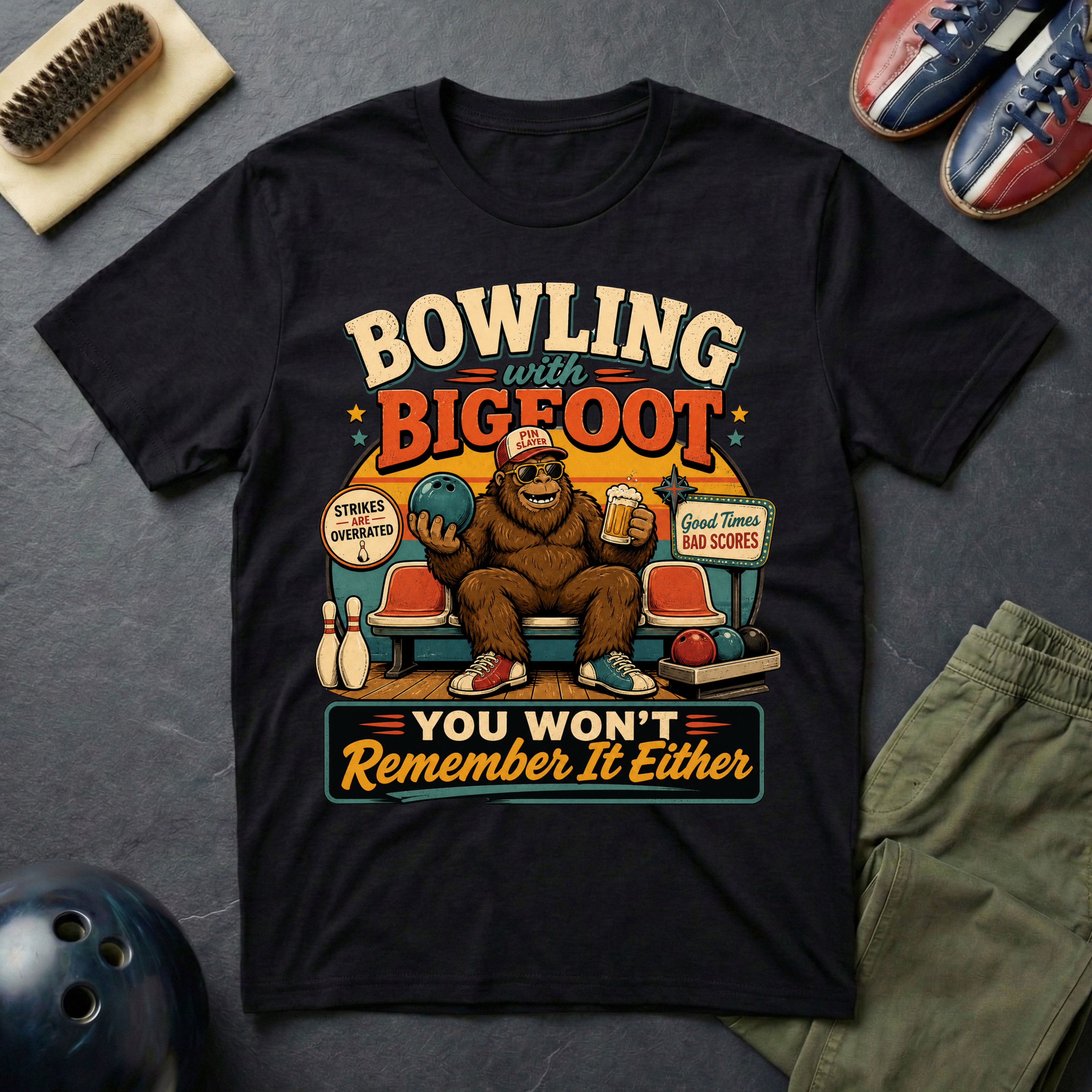Bowling With Bigfoot T-Shirt