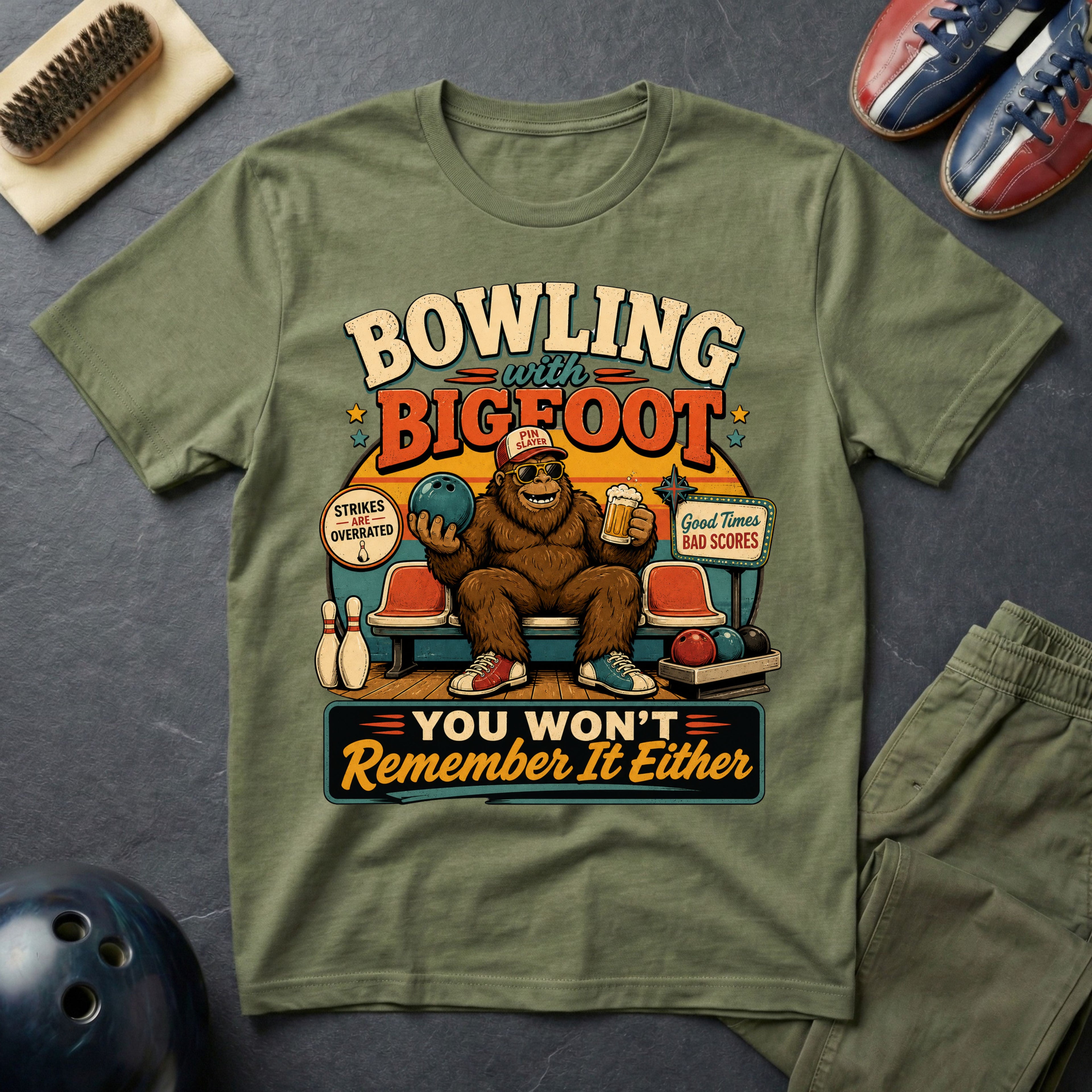 Bowling With Bigfoot T-Shirt
