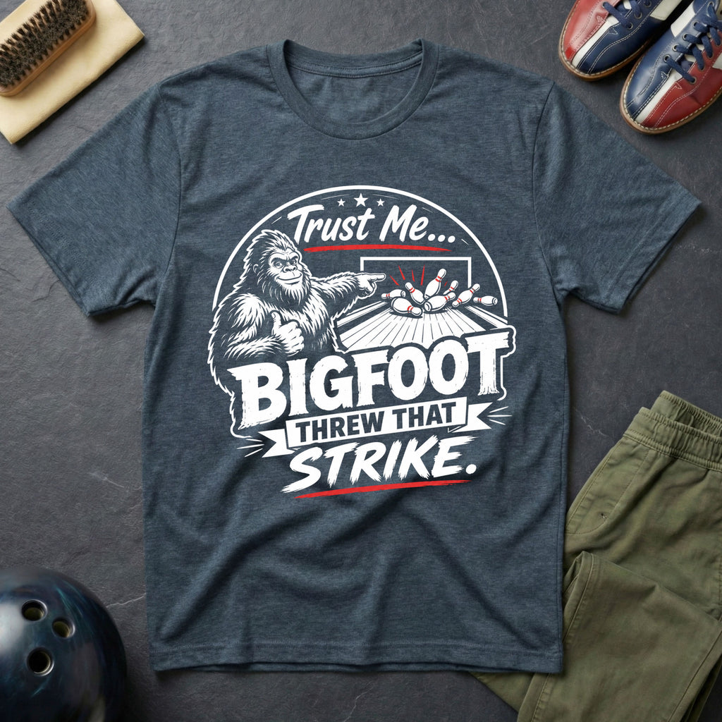 Trust Me Bigfoot Threw That Strike T-Shirt