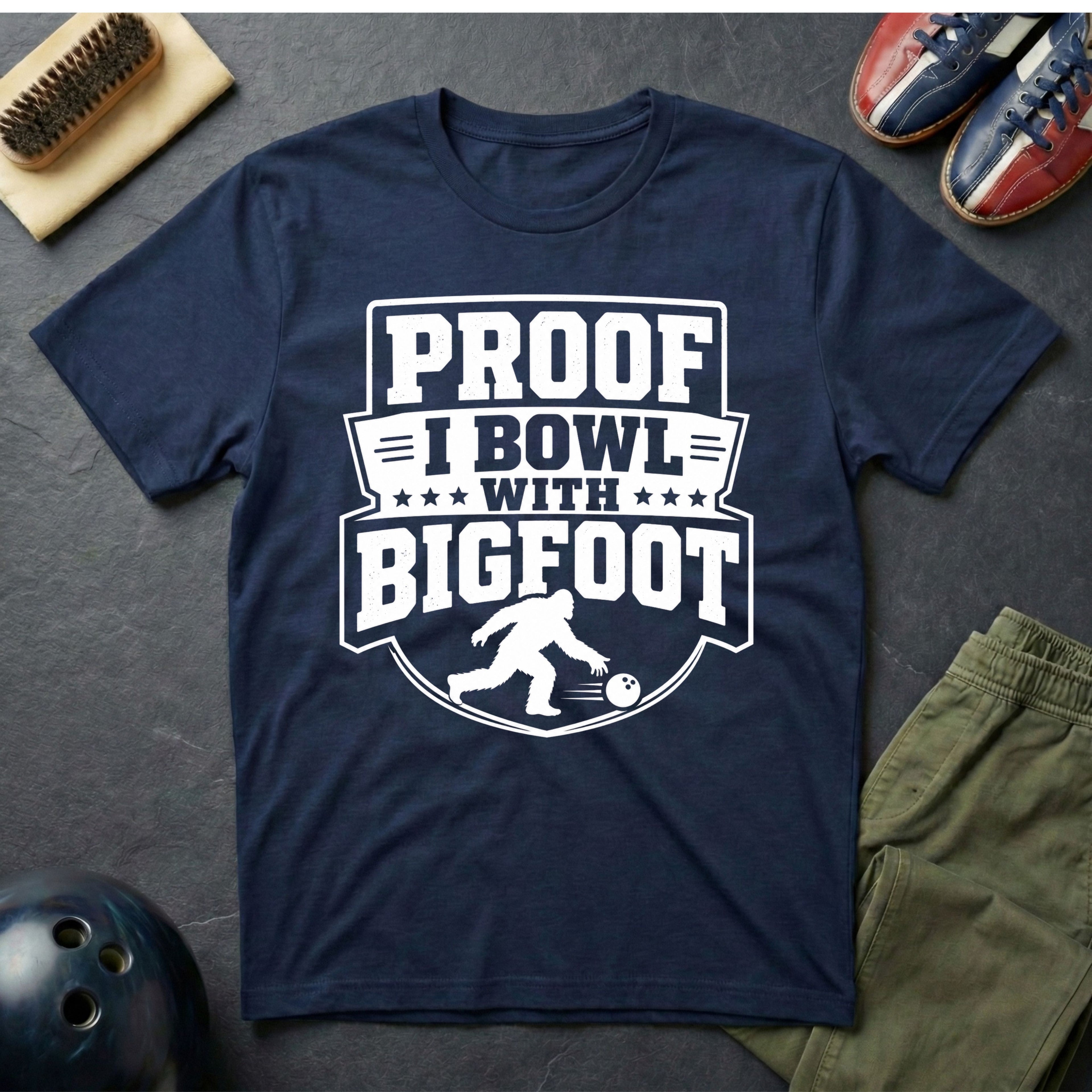 Proof I Bowl With Bigfoot T-Shirt