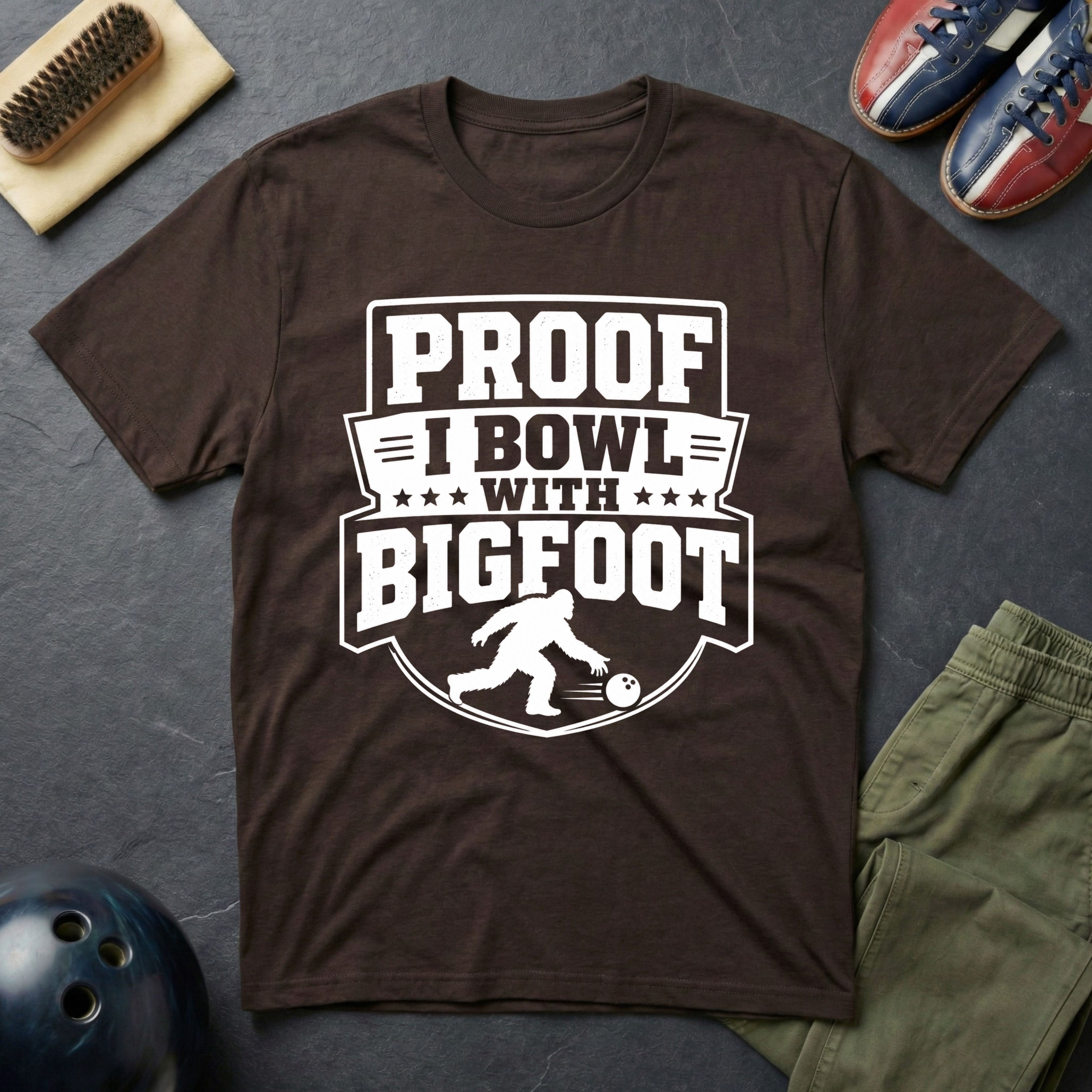 Proof I Bowl With Bigfoot T-Shirt