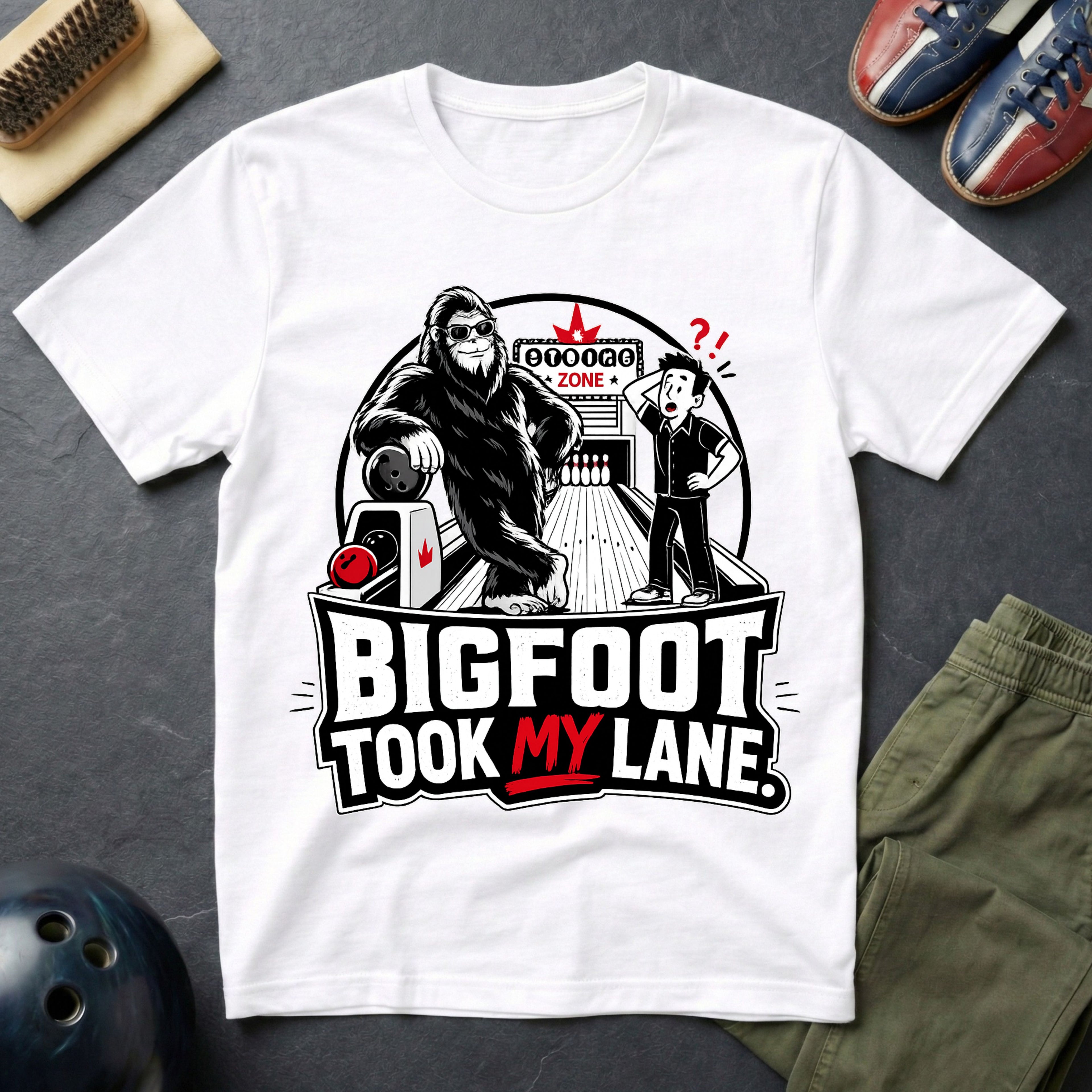 Bigfoot Took My Lane T-Shirt