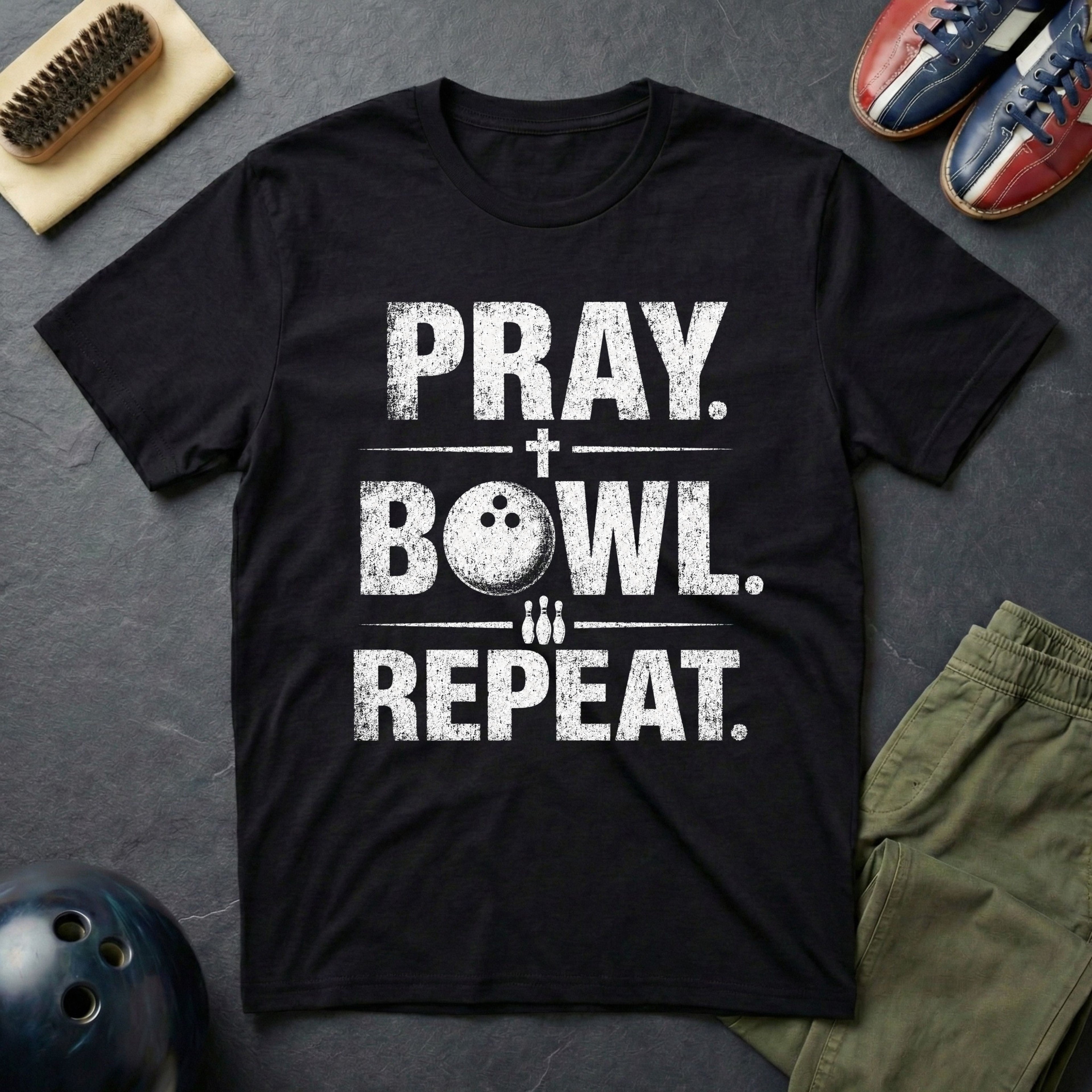 Pray. Bowl. Repeat. T-Shirt