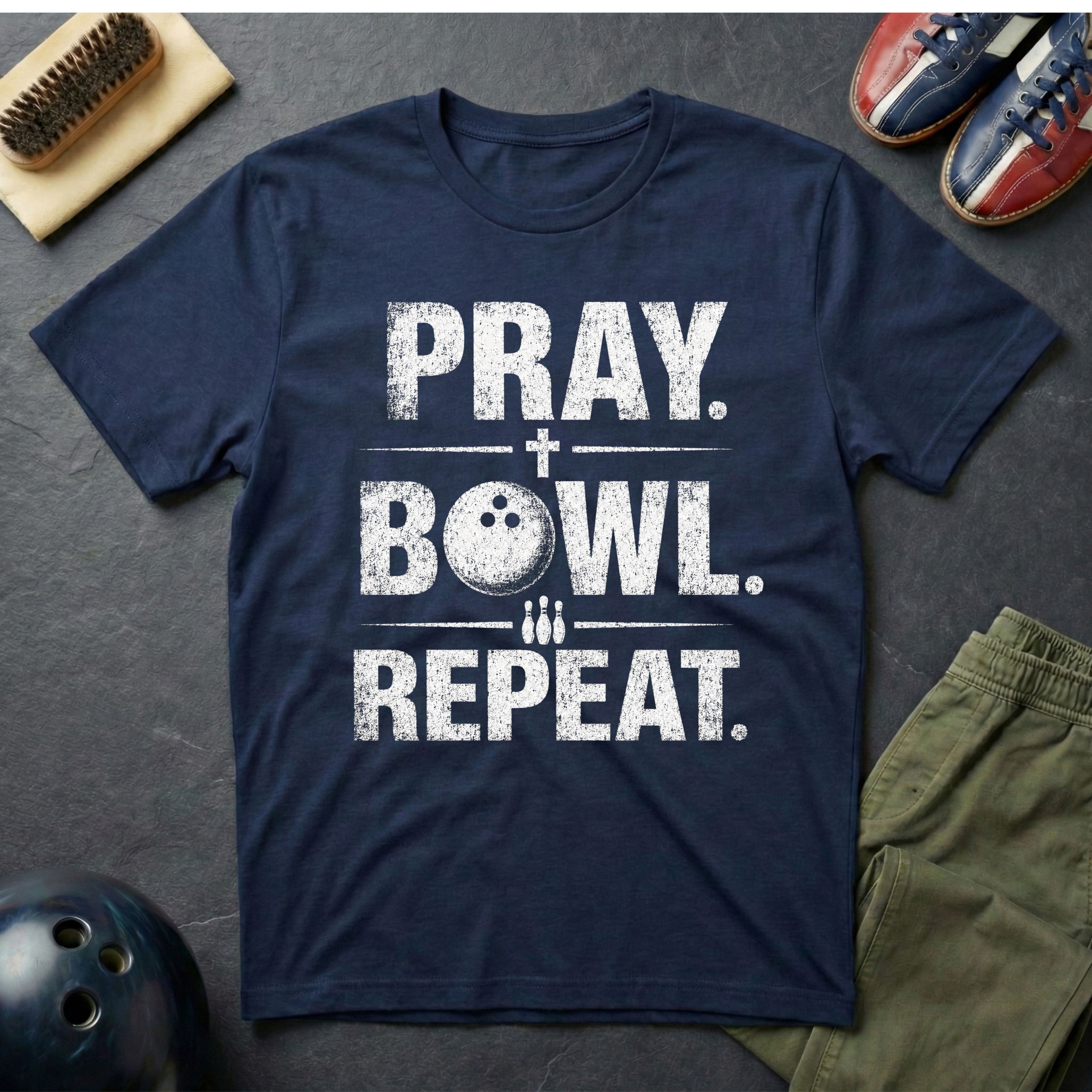Pray. Bowl. Repeat. T-Shirt