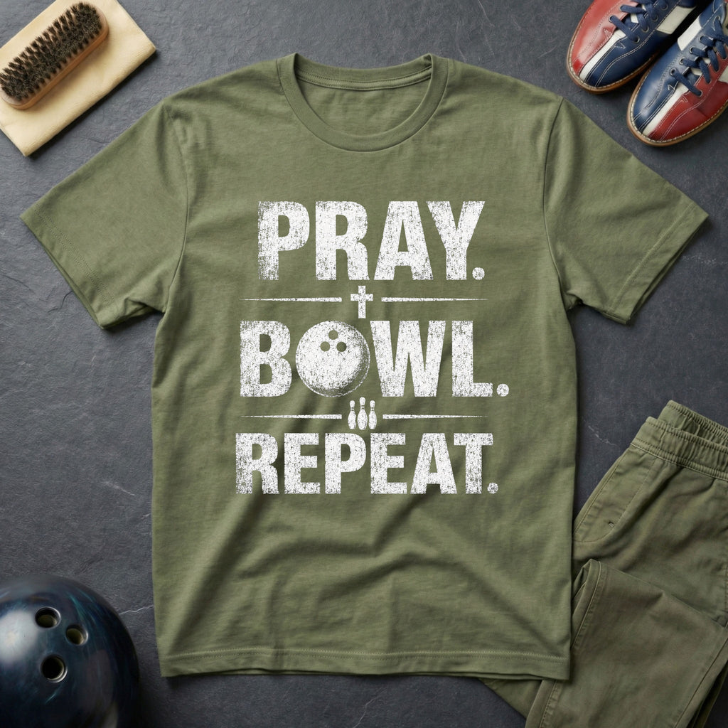 Pray. Bowl. Repeat. T-Shirt