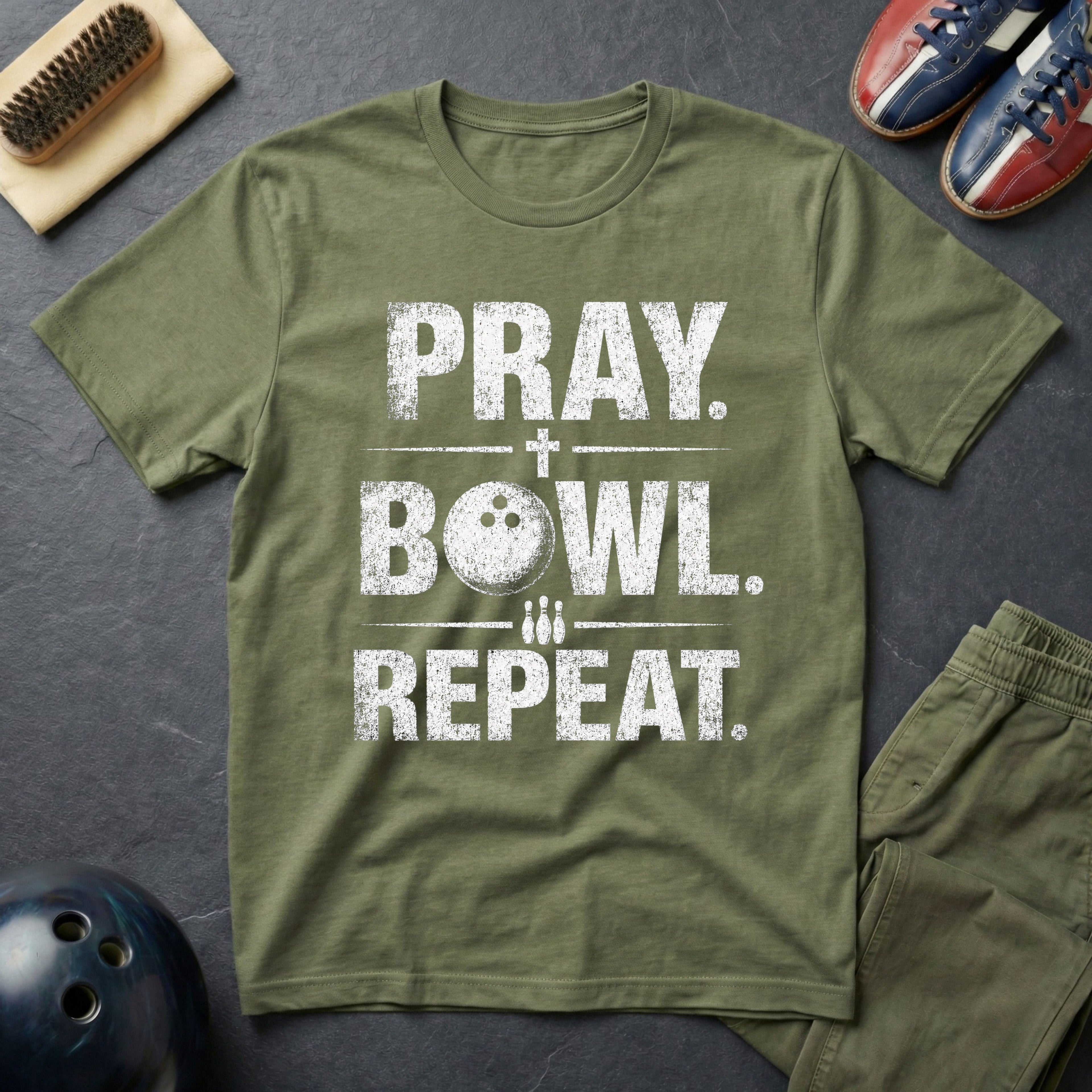 Pray. Bowl. Repeat. T-Shirt