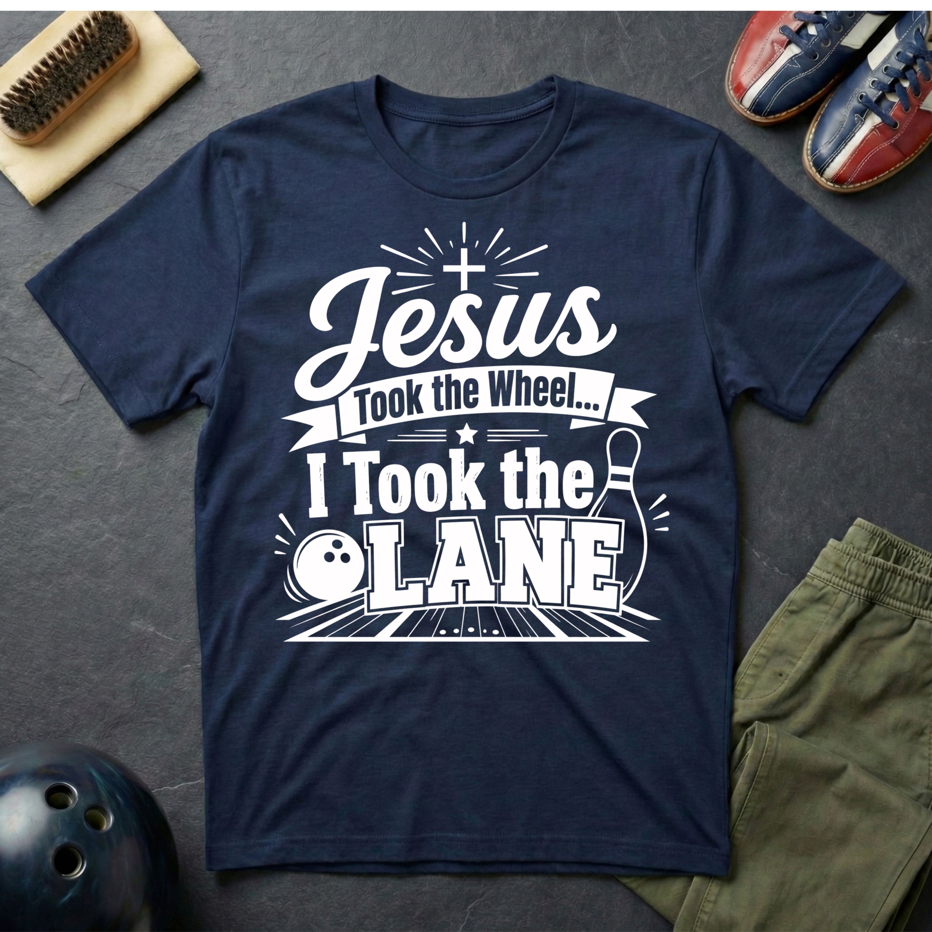 Jesus Took The Wheel I Took The Lane T-Shirt