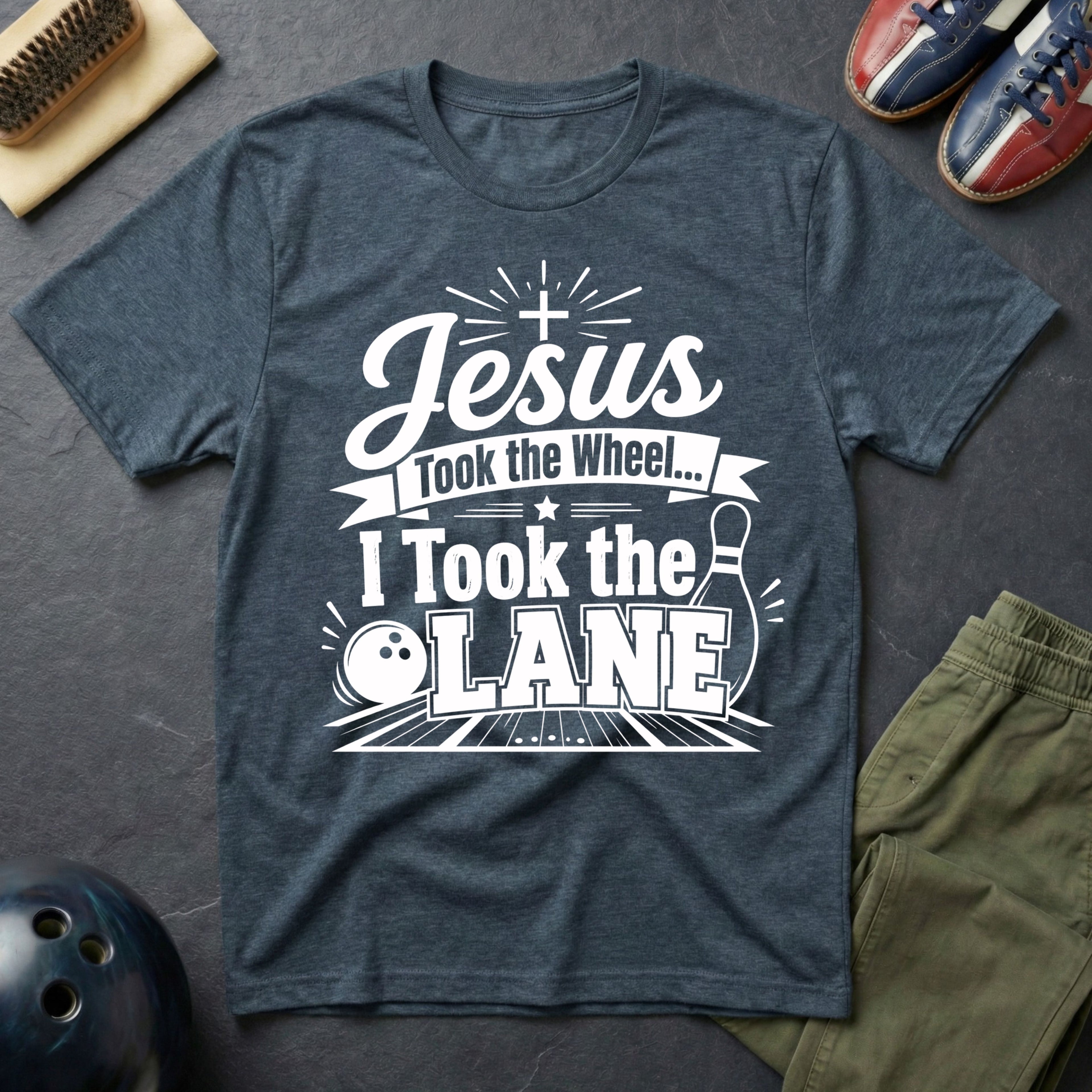 Jesus Took The Wheel I Took The Lane T-Shirt