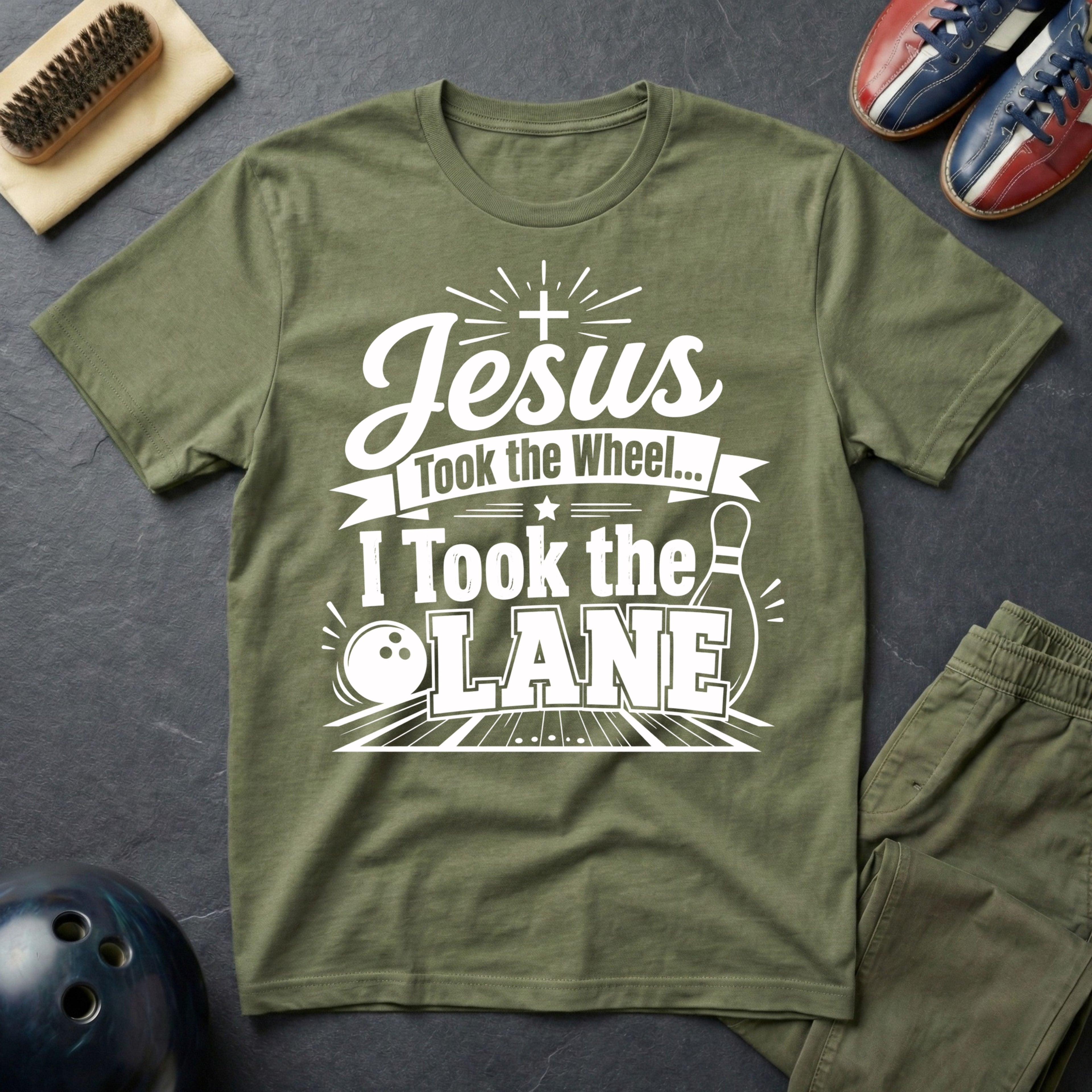 Jesus Took The Wheel I Took The Lane T-Shirt