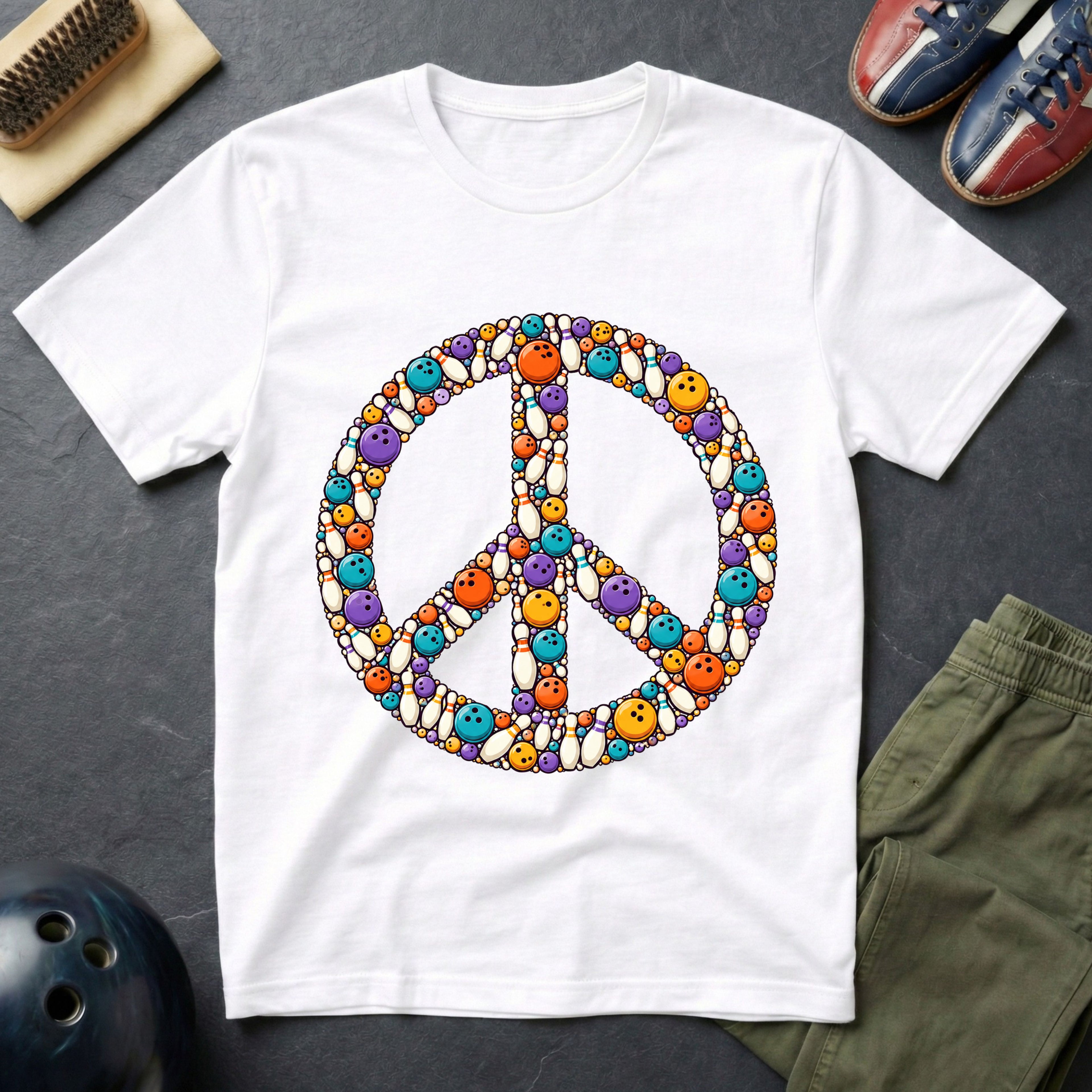 Bowling Peace Sign T-Shirt