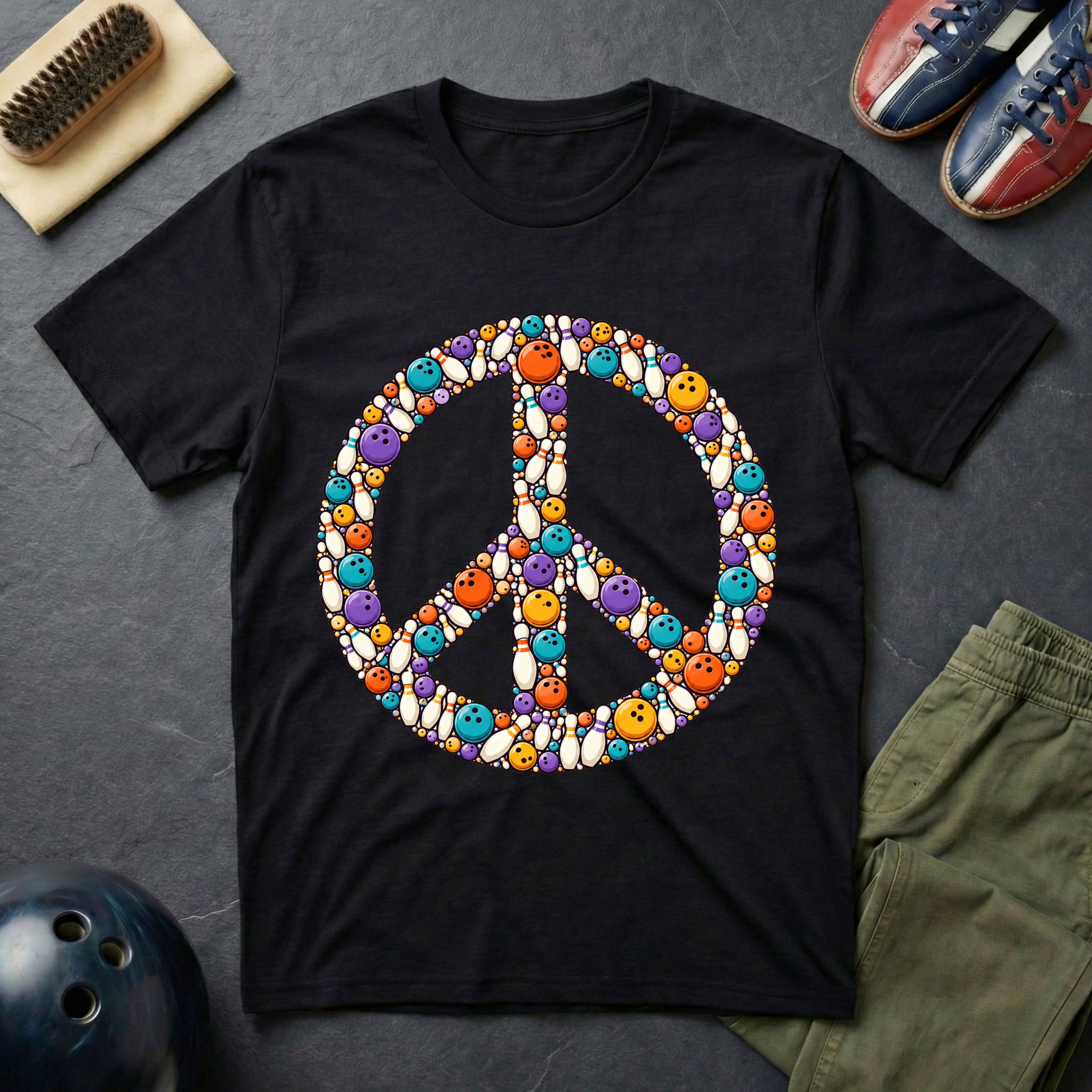 Bowling Peace Sign T-Shirt
