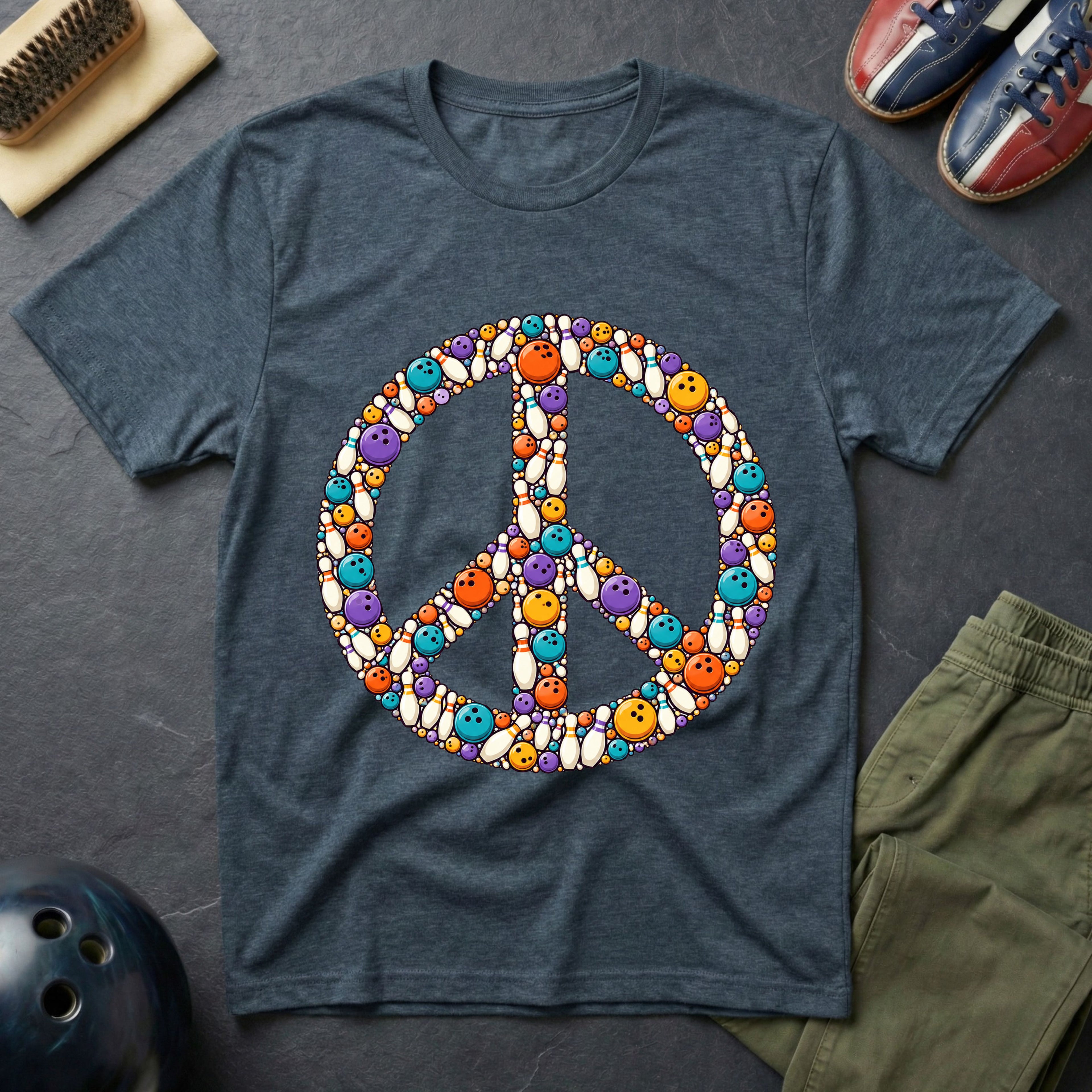 Bowling Peace Sign T-Shirt