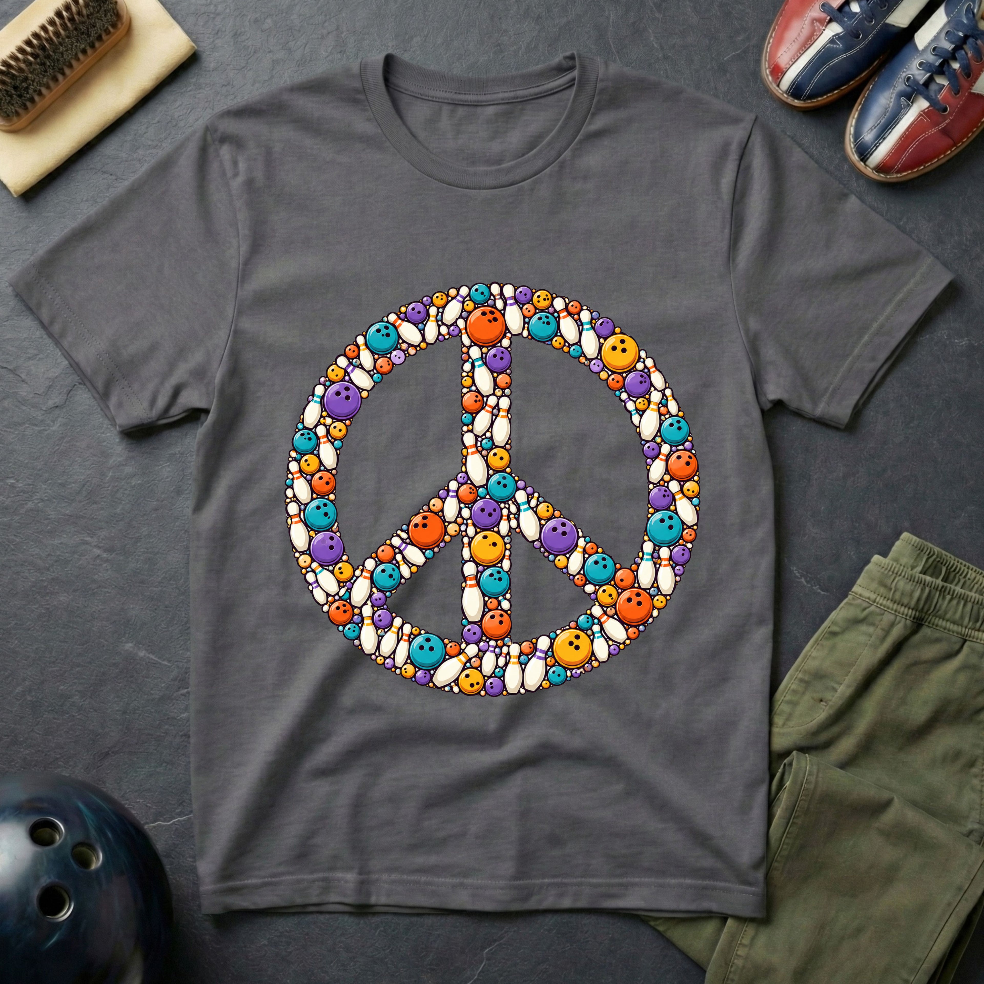 Bowling Peace Sign T-Shirt