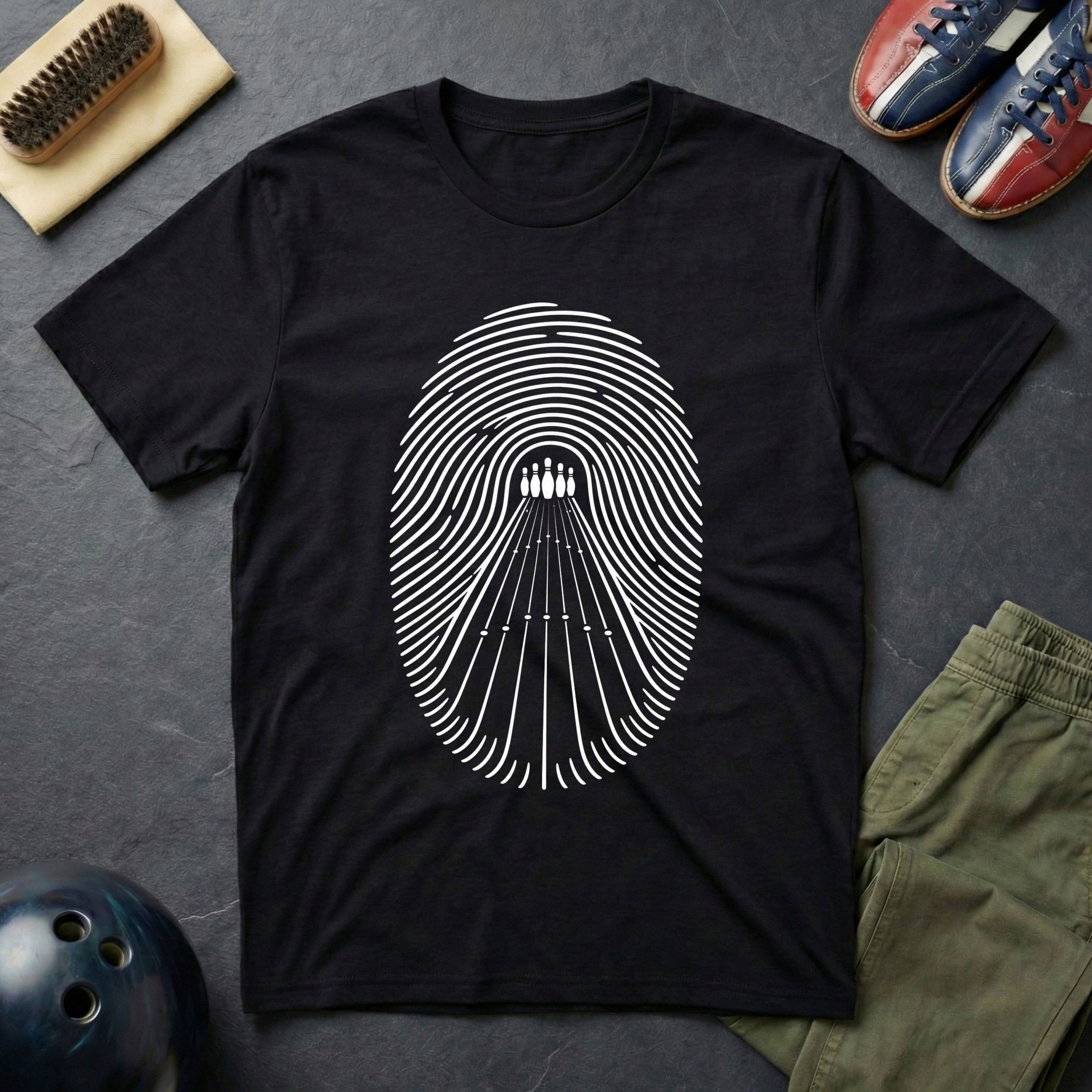 Bowling Finger Print T-Shirt