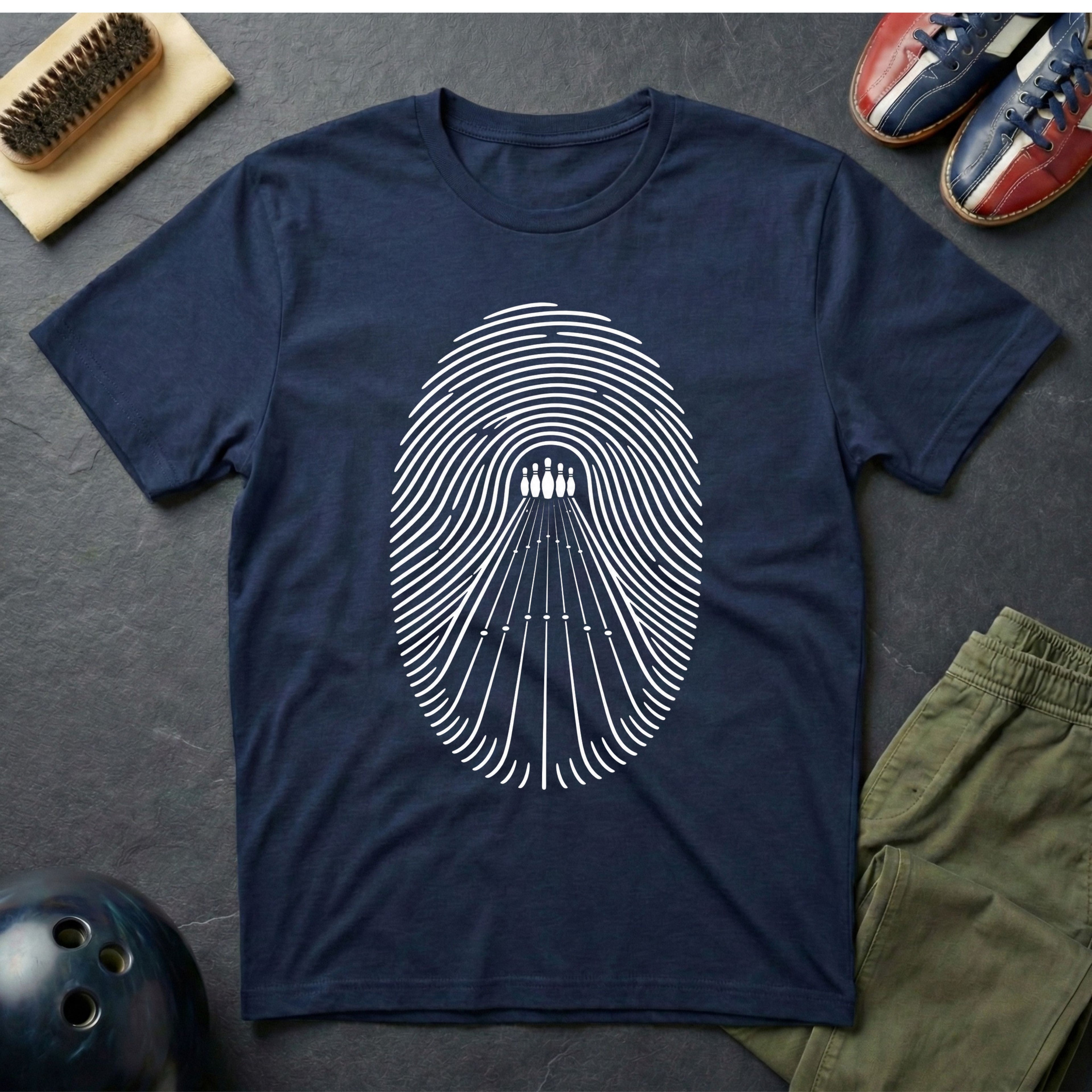 Bowling Finger Print T-Shirt
