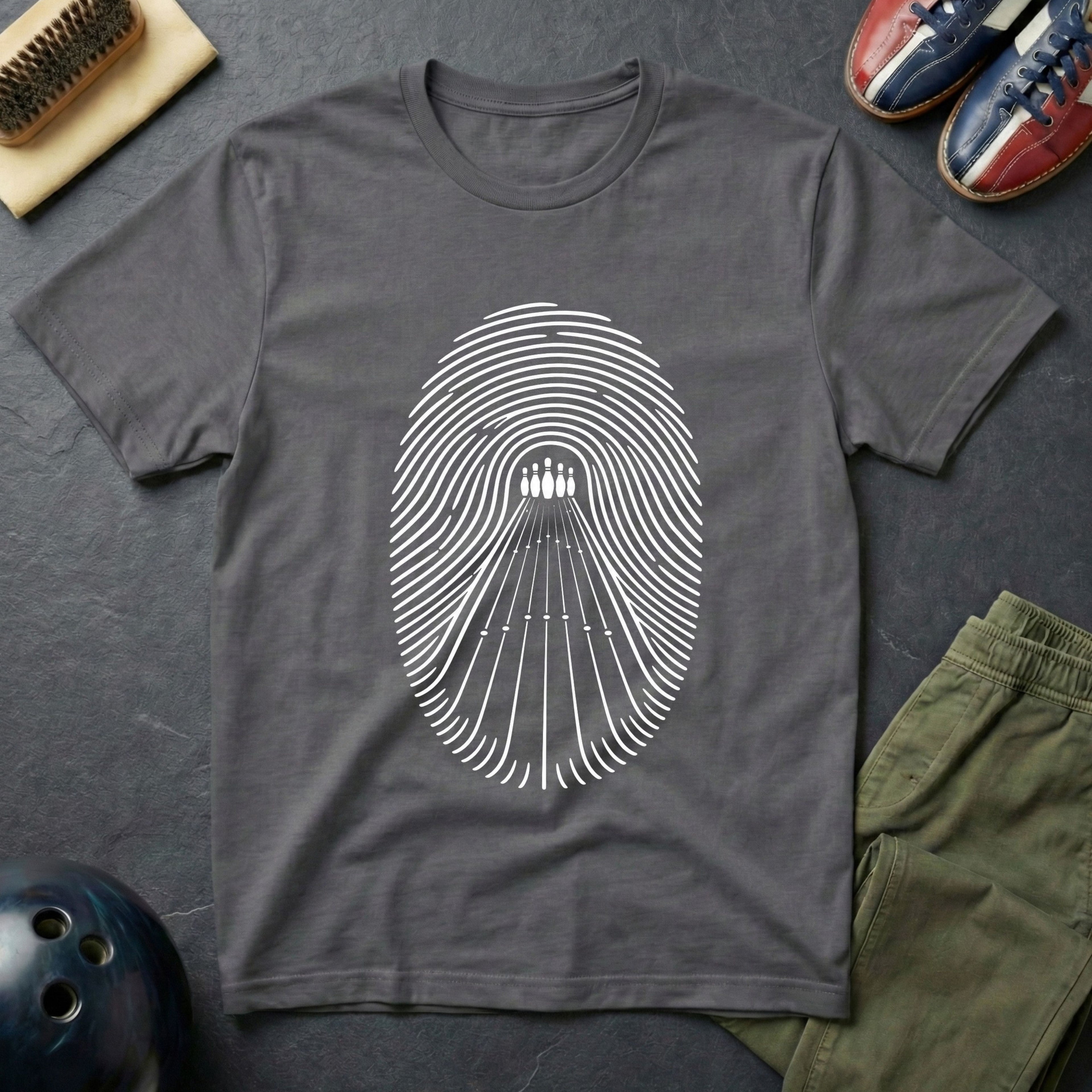 Bowling Finger Print T-Shirt