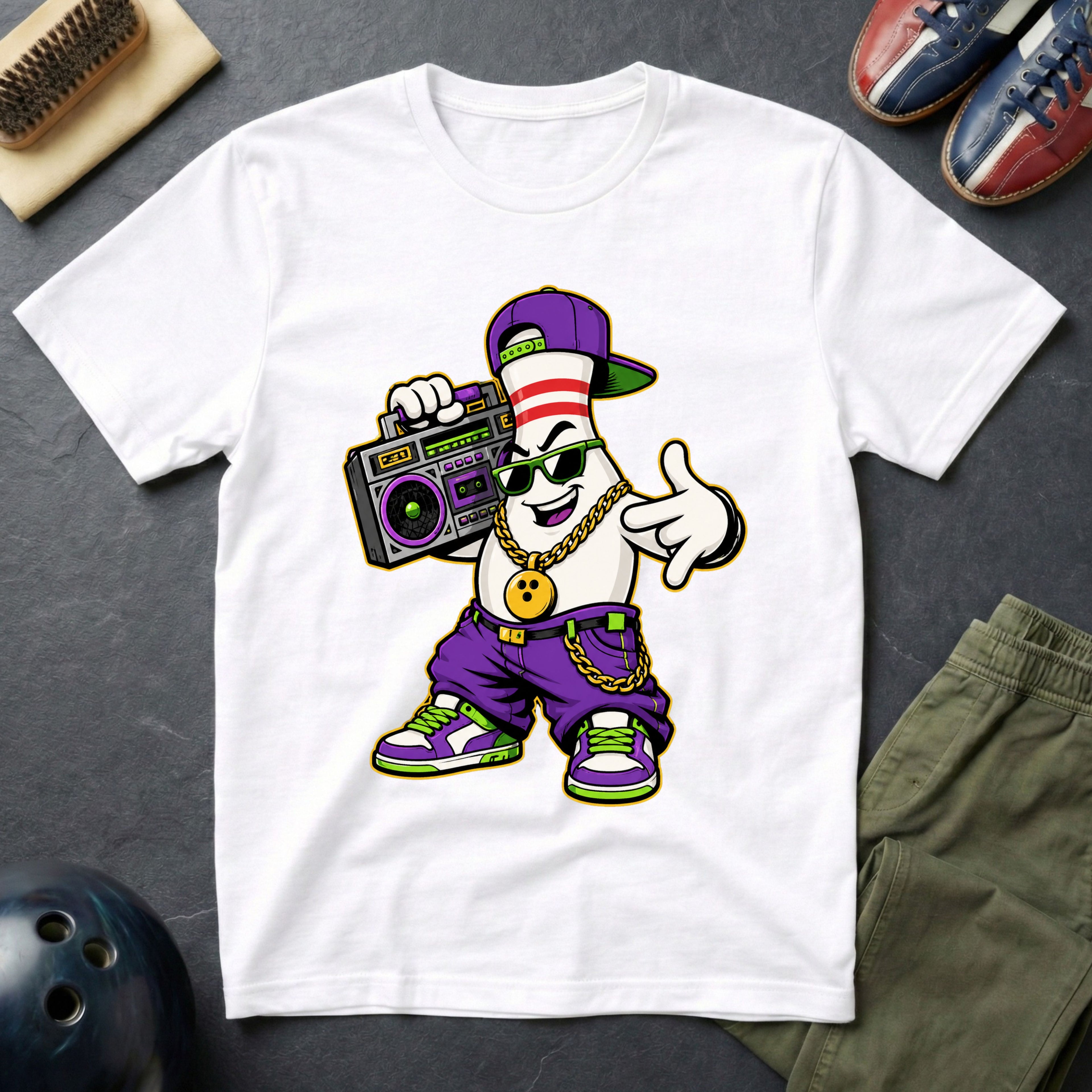Hip-Hop Pin Mascot T-Shirt