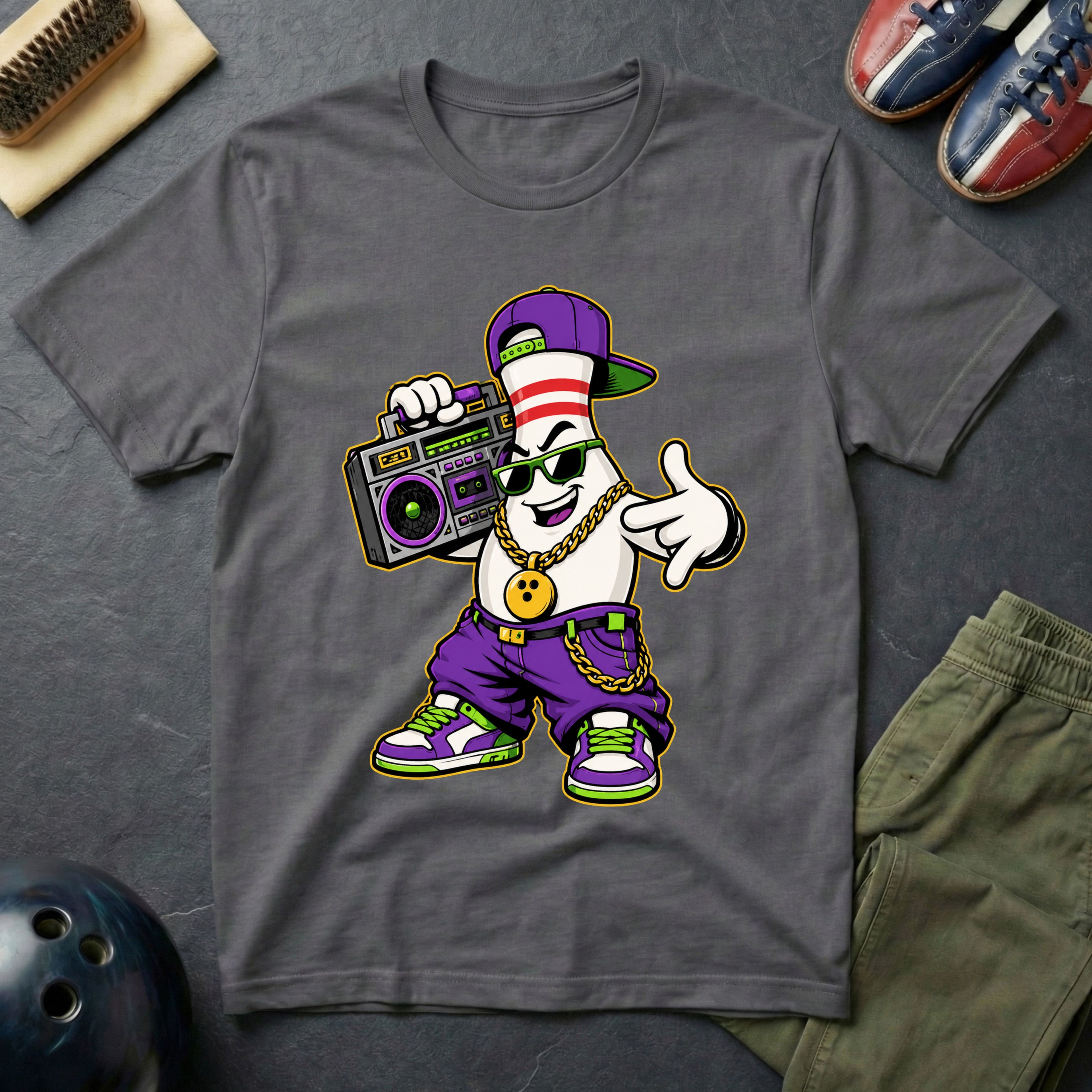 Hip-Hop Pin Mascot T-Shirt
