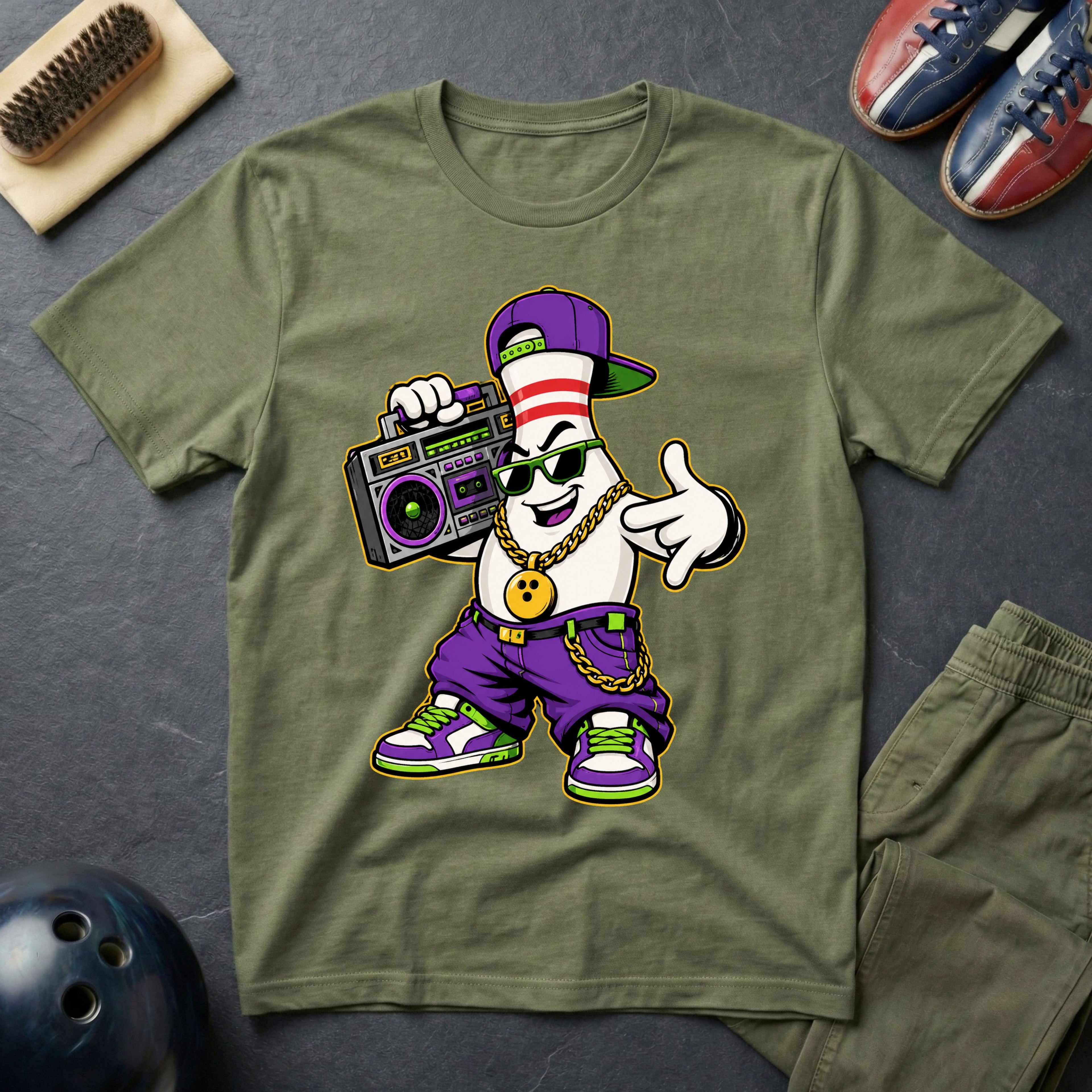 Hip-Hop Pin Mascot T-Shirt