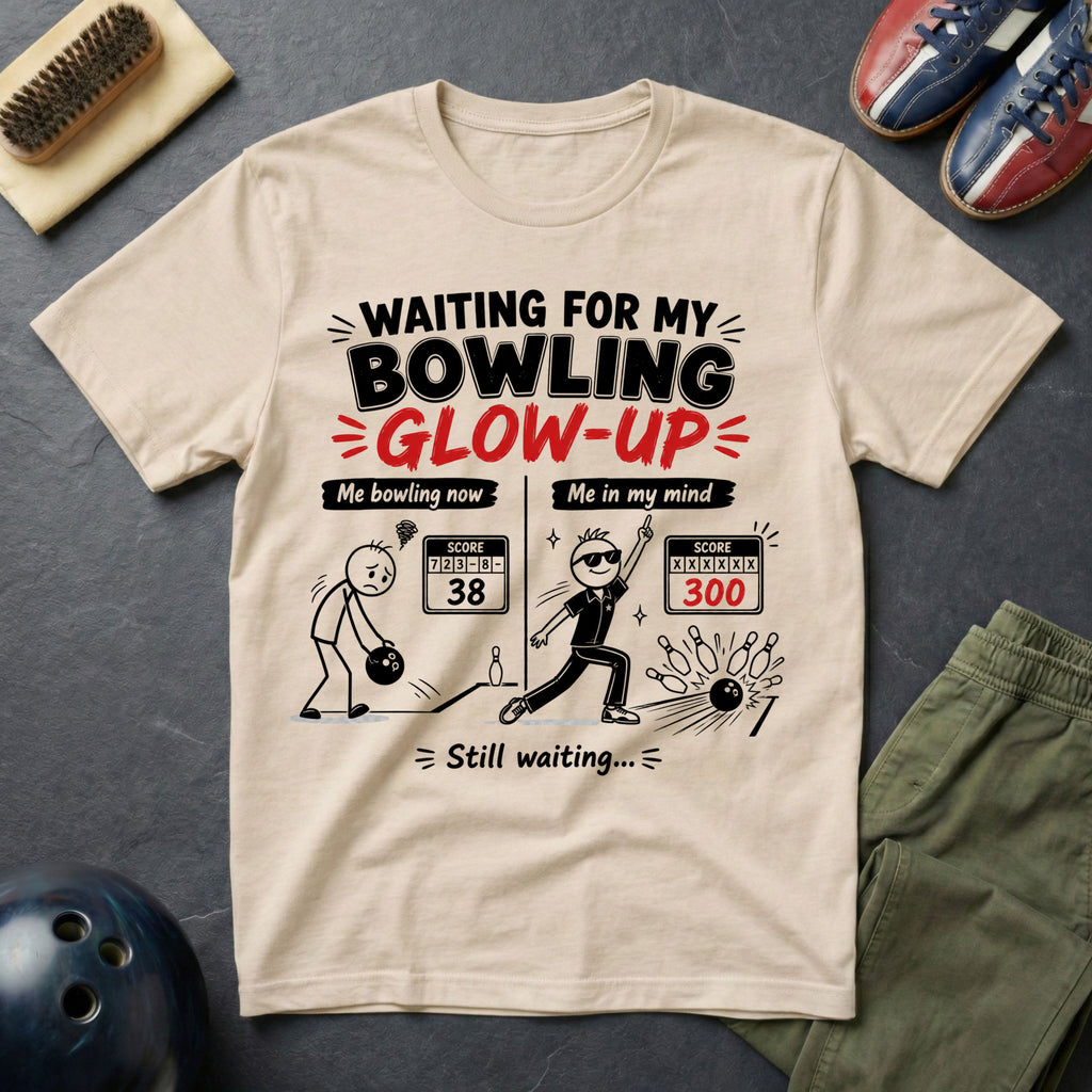Waiting For My Bowling Glow-Up T-Shirt