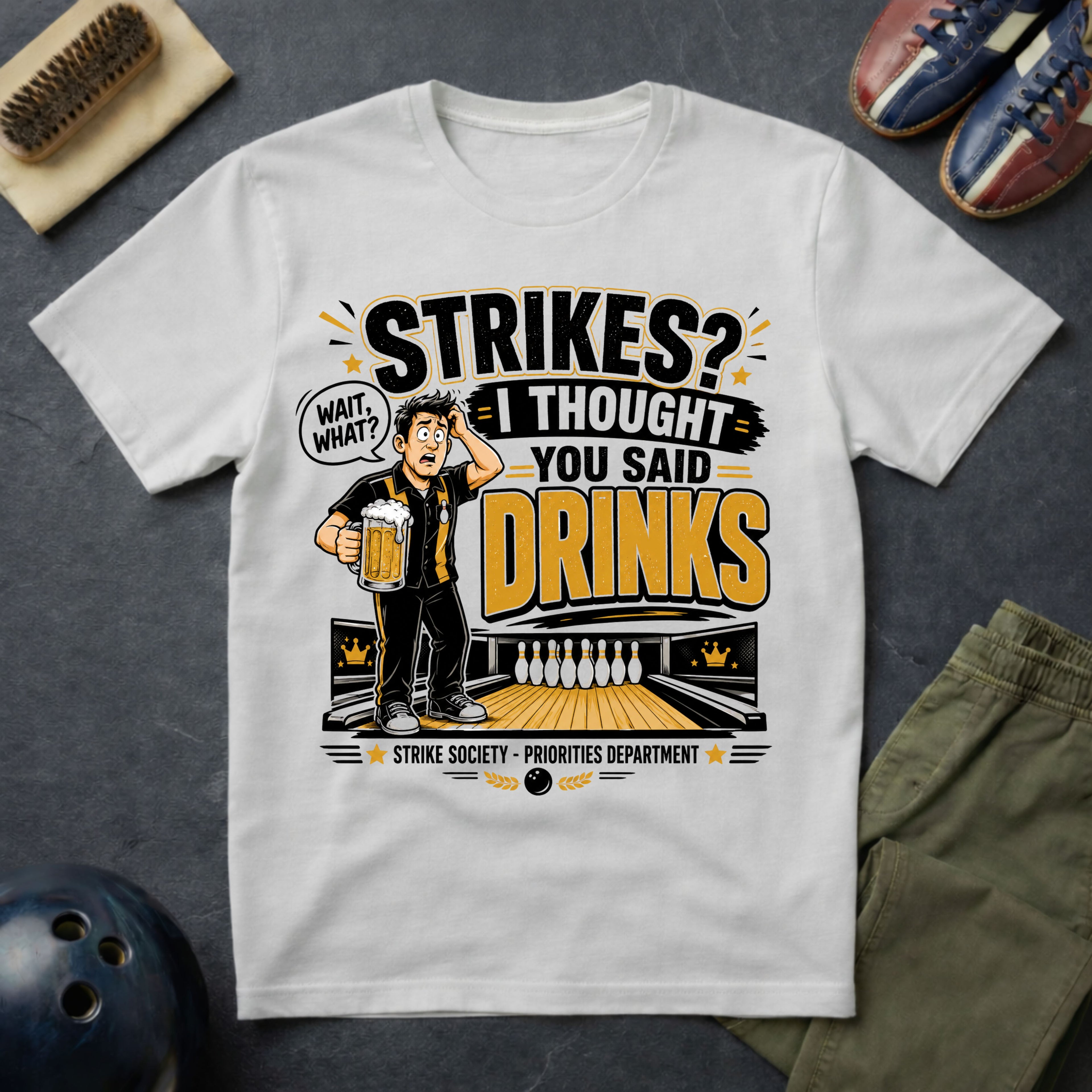 Strikes? I Thought You Said Drinks T-Shirt