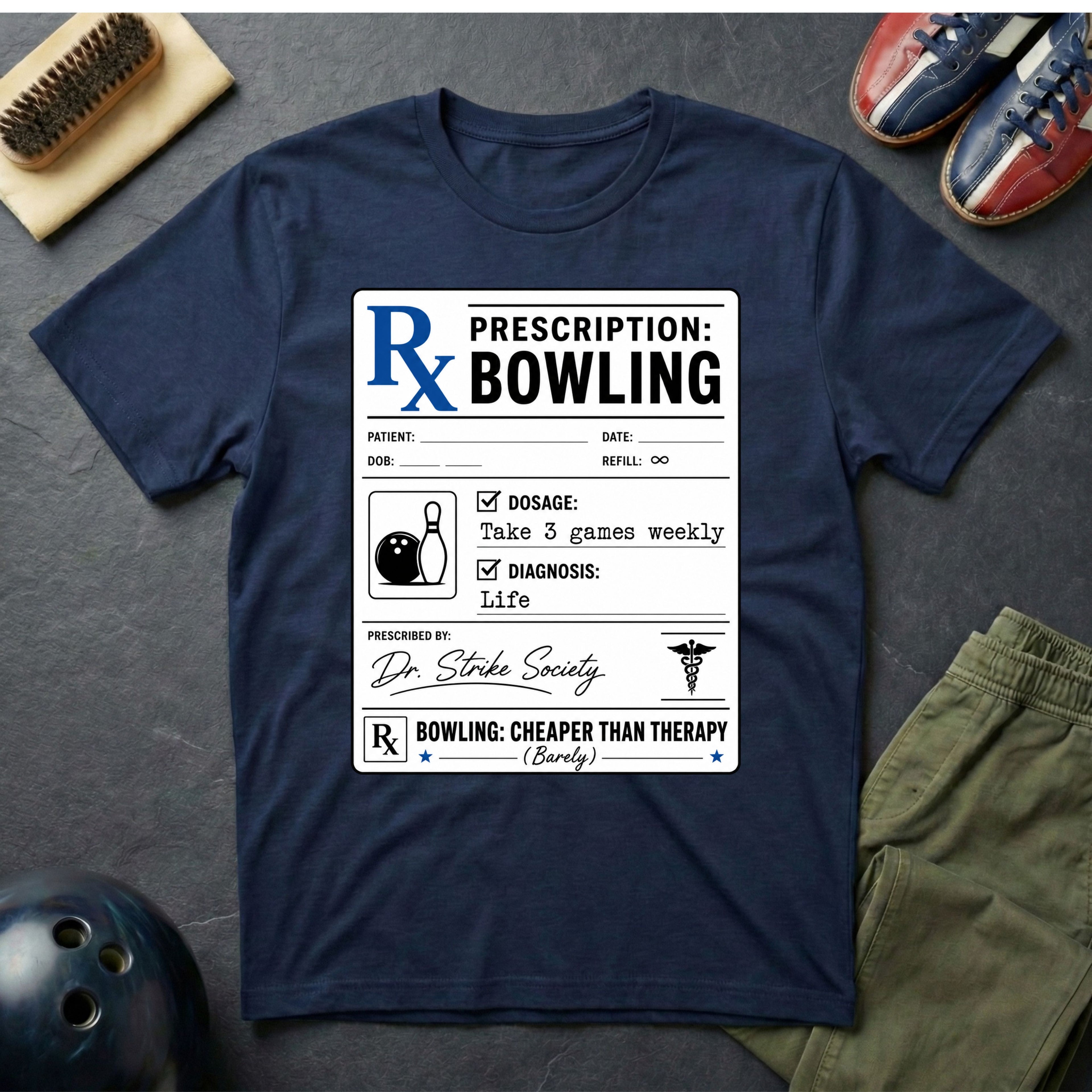 RX Prescription Bowling T-Shirt