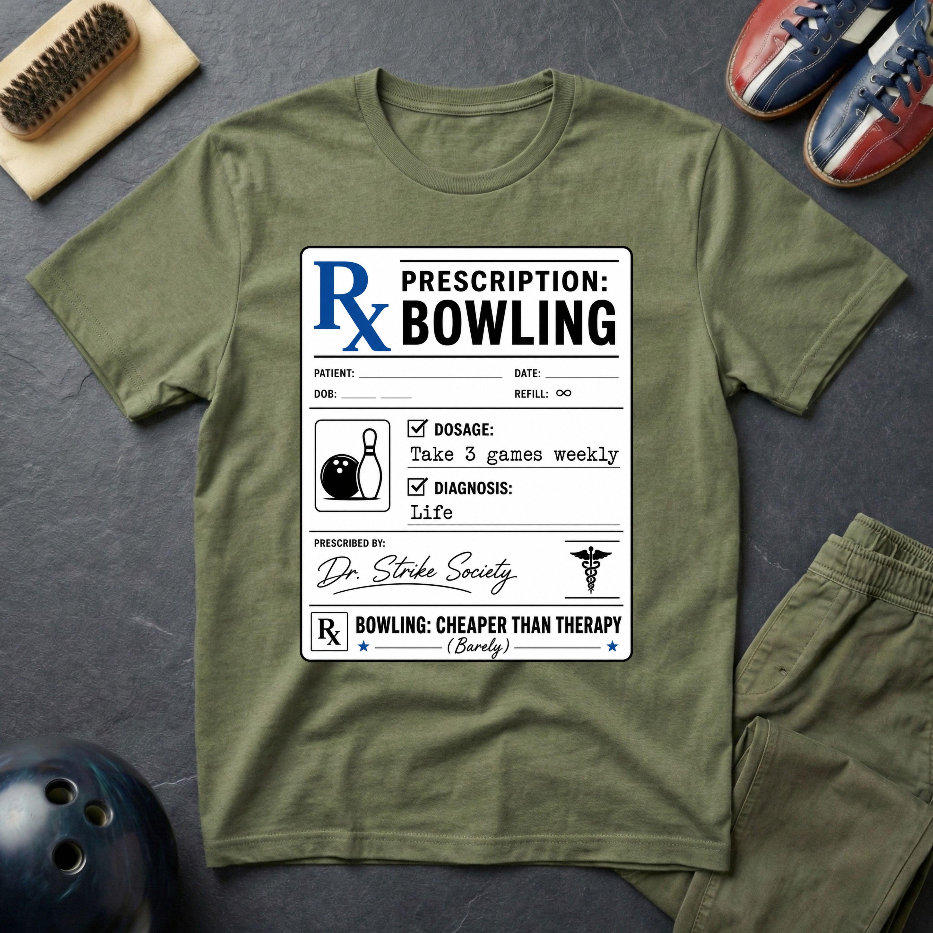 RX Prescription Bowling T-Shirt