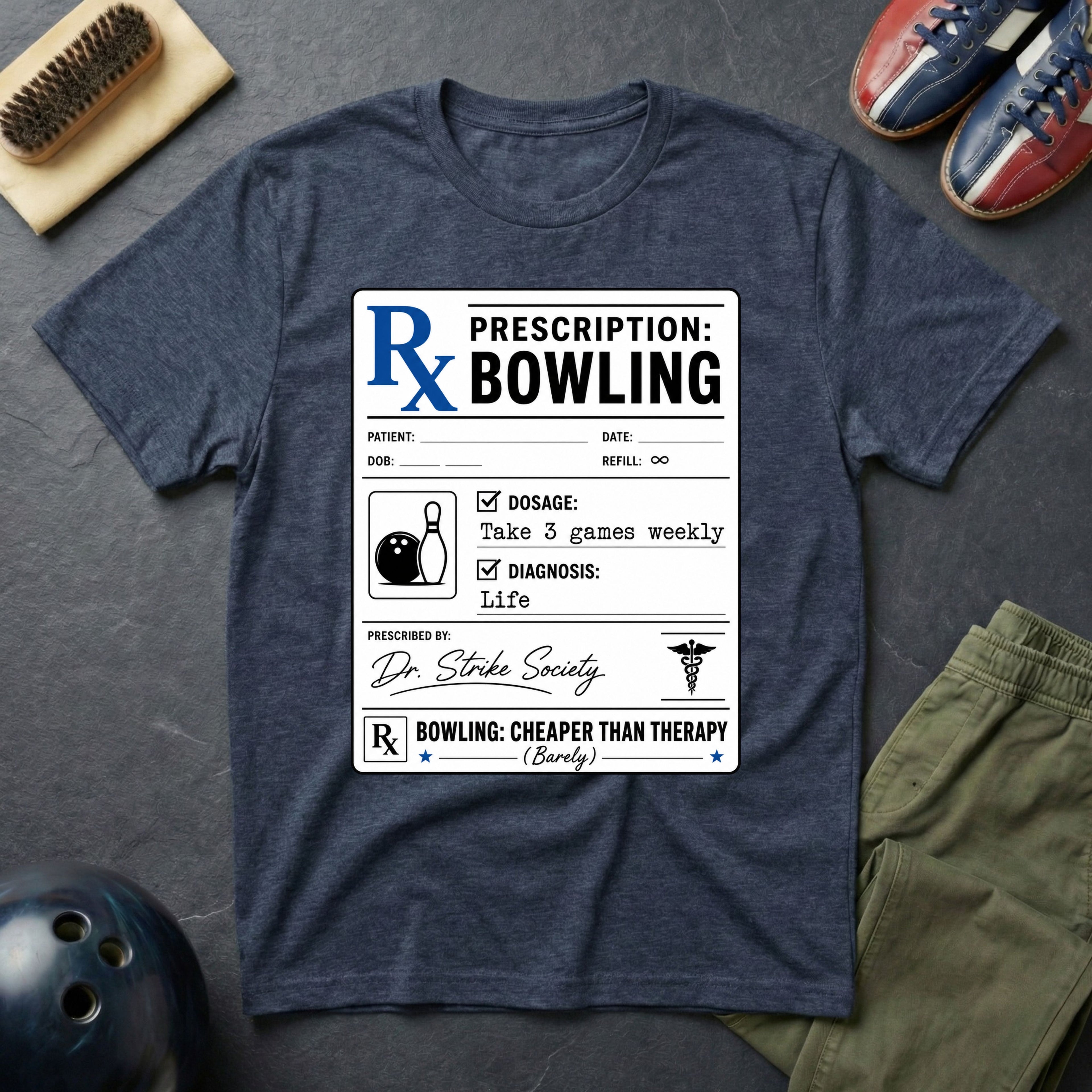 RX Prescription Bowling T-Shirt