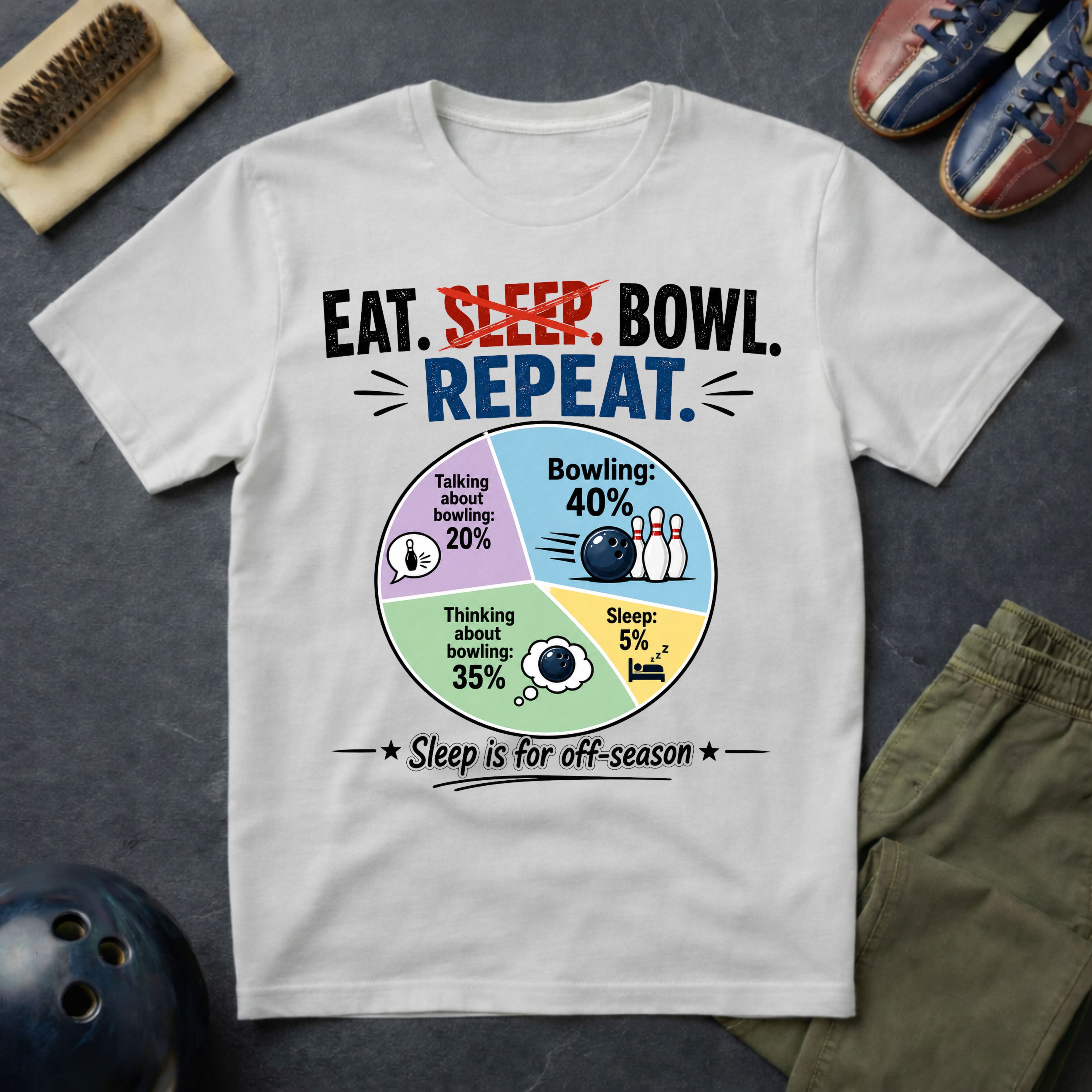 Eat. Sleep. Bowl. Repeat T-Shirt