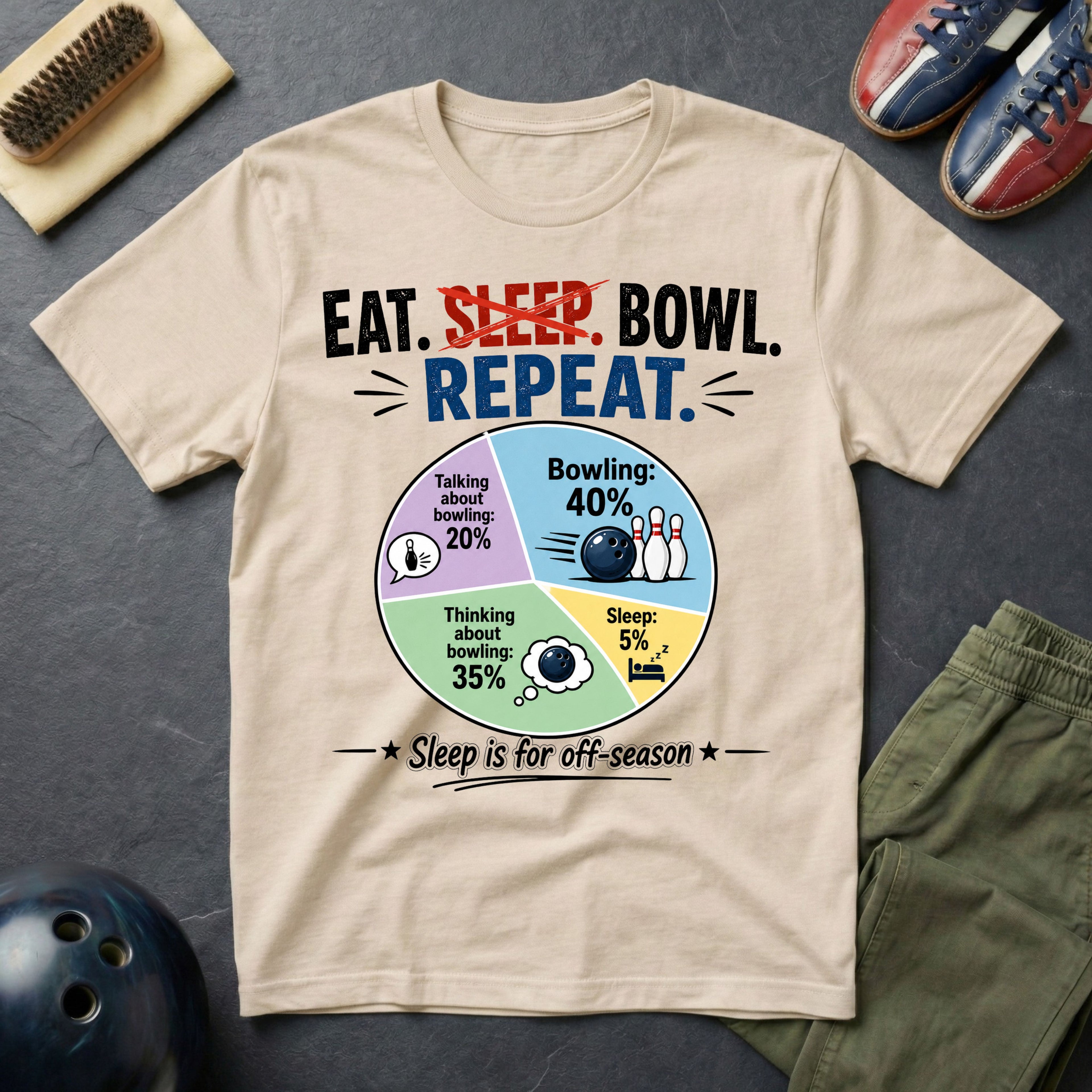 Eat. Sleep. Bowl. Repeat T-Shirt