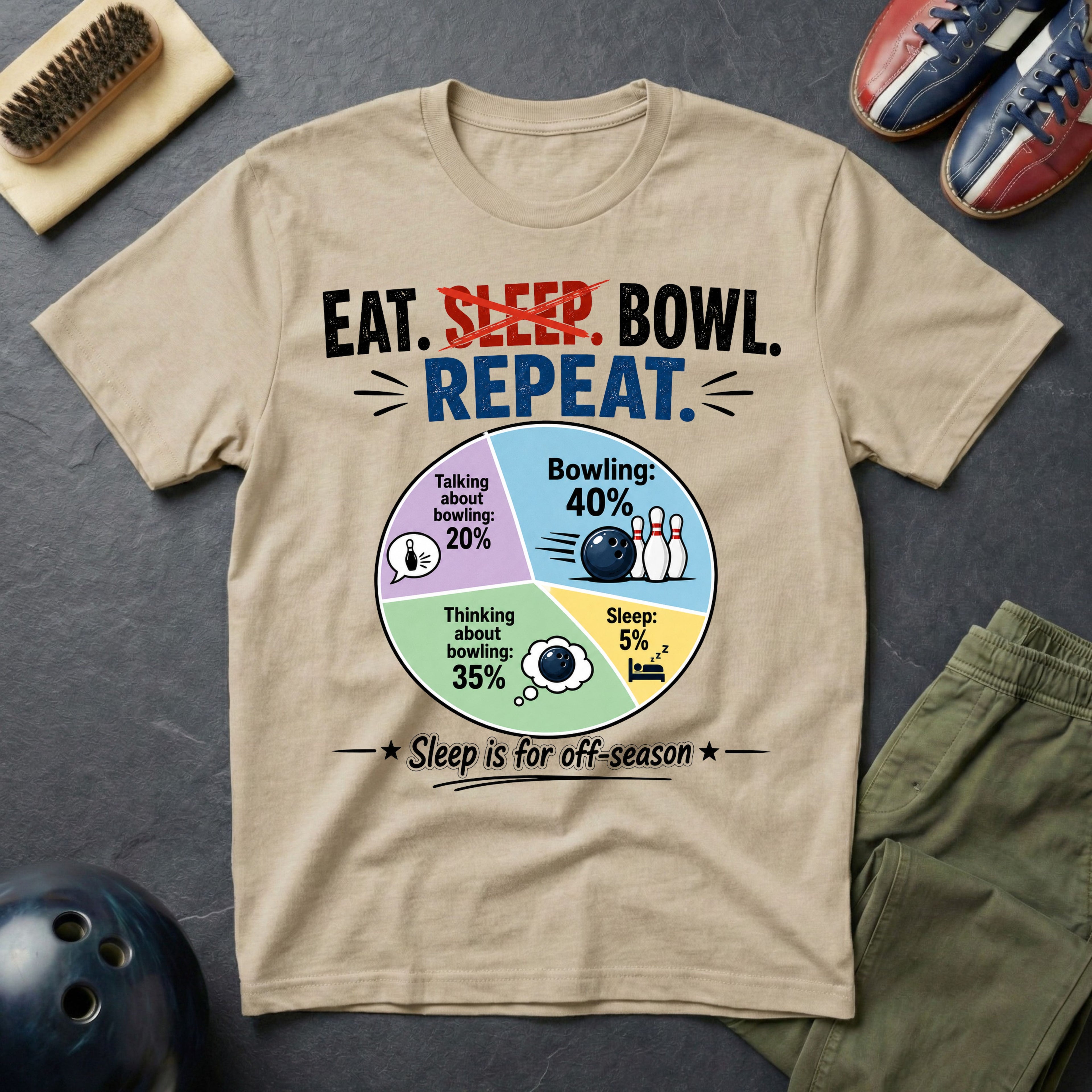 Eat. Sleep. Bowl. Repeat T-Shirt