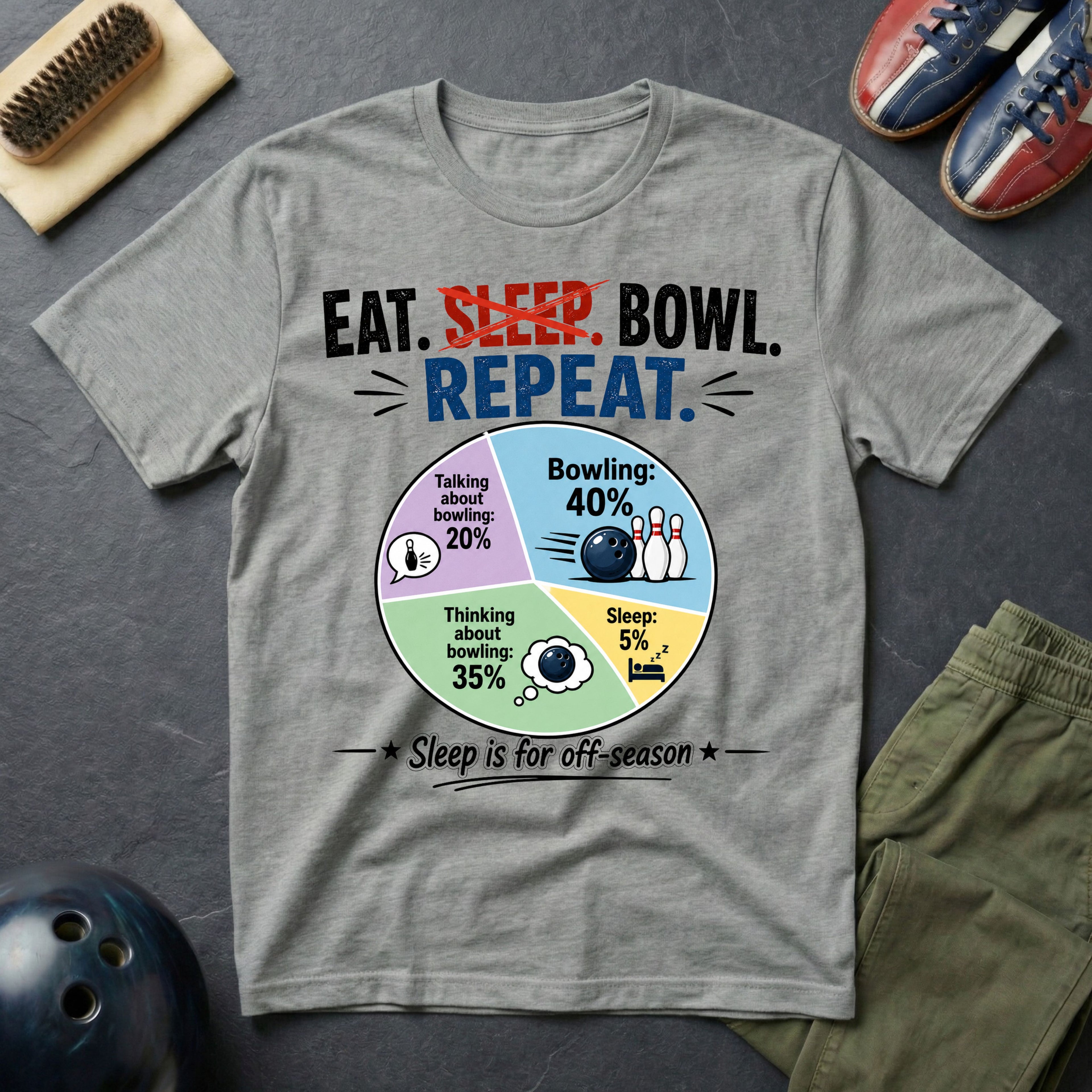 Eat. Sleep. Bowl. Repeat T-Shirt