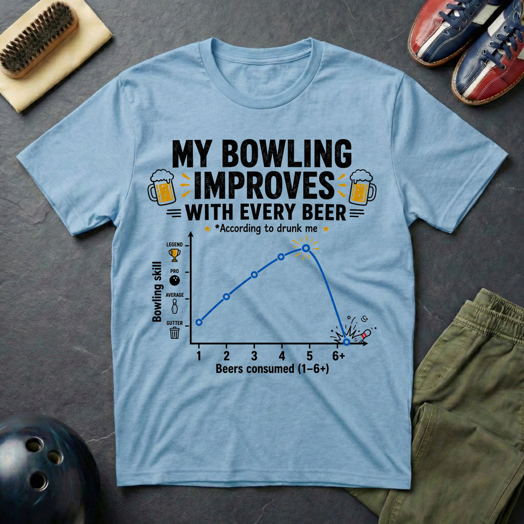 My Bowling Improves With Every Beer T-Shirt