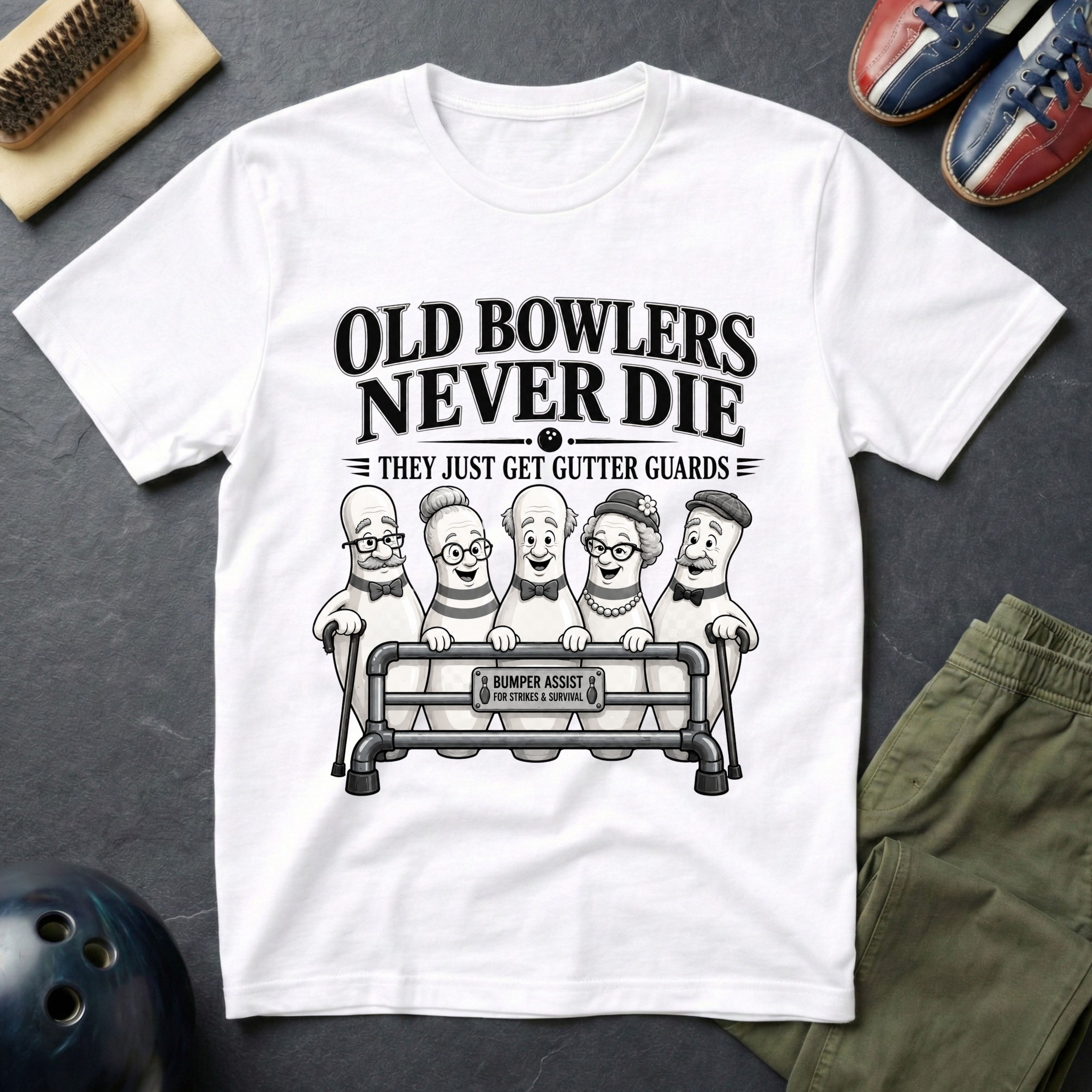Old Bowlers Never Die T-Shirt