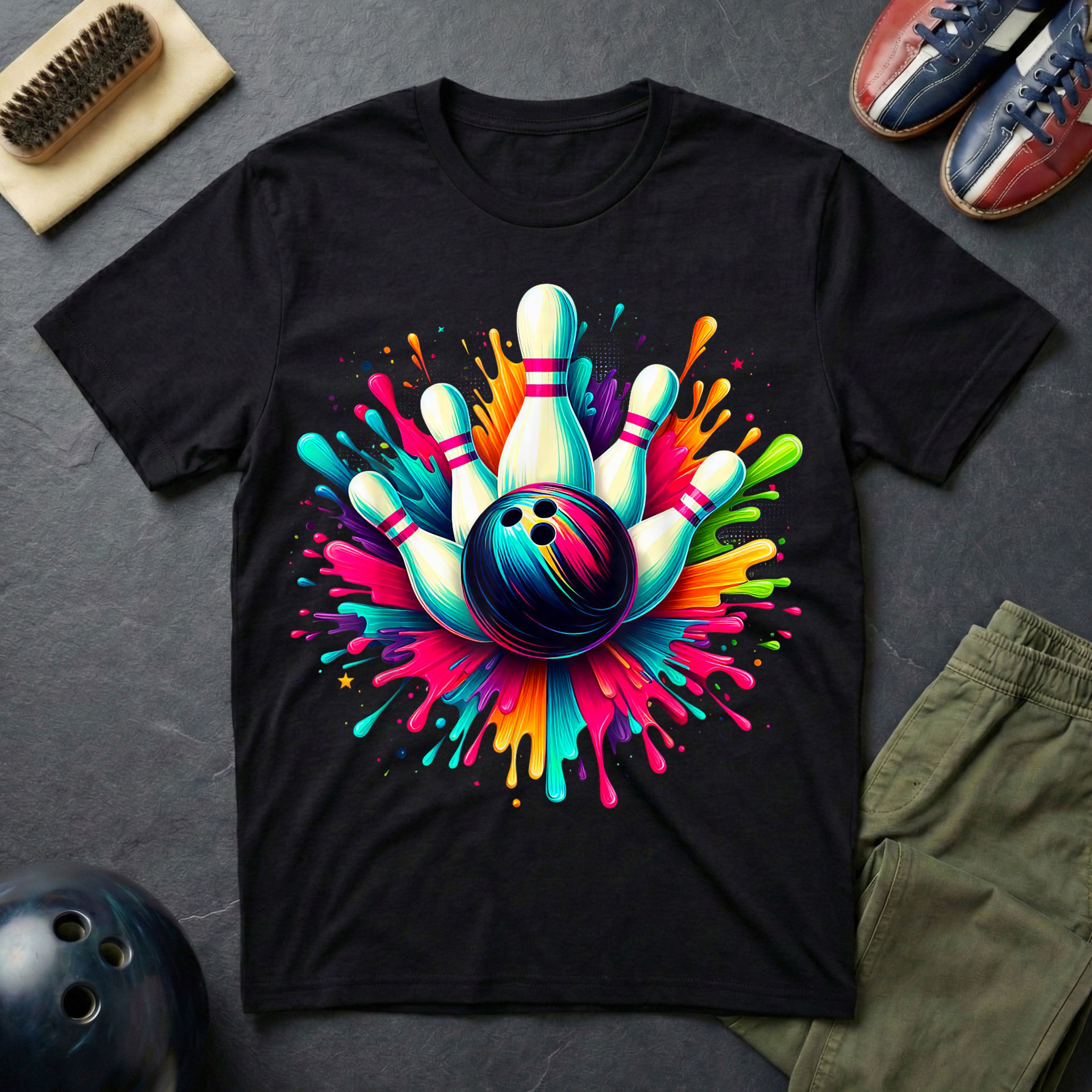 Bowling Color Splash T-Shirt