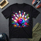 Colorful Splash Art Bowling T-Shirt