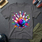 Colorful Splash Art Bowling T-Shirt