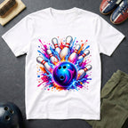 Cosmic Neon Bowling T-Shirt