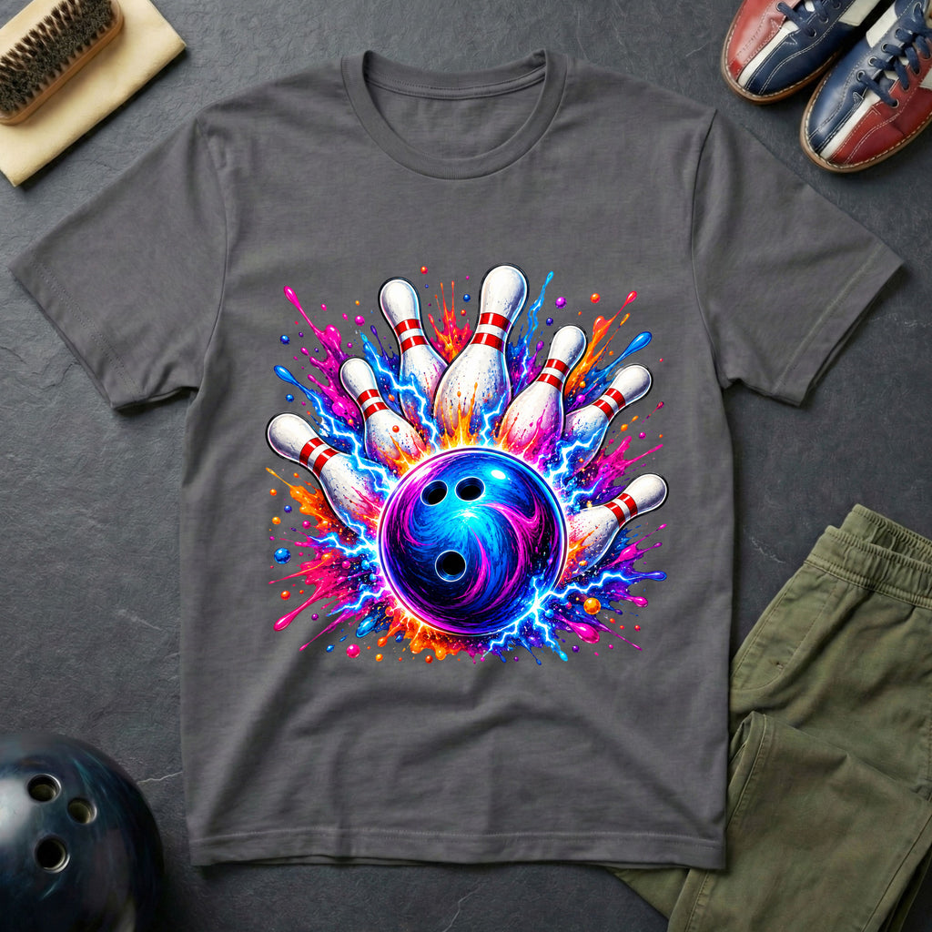 Cosmic Neon Bowling T-Shirt