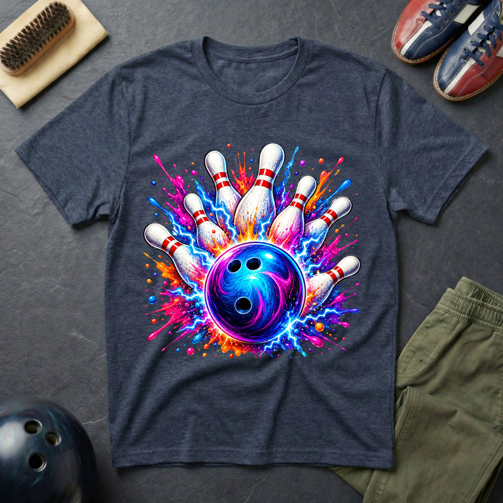 Cosmic Neon Bowling T-Shirt