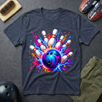 Cosmic Neon Bowling T-Shirt