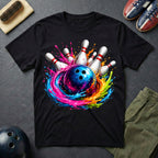 Colorful Bowling Paint Swirl T-Shirt