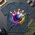 Colorful Bowling Paint Swirl T-Shirt