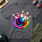 Colorful Bowling Paint Swirl T-Shirt
