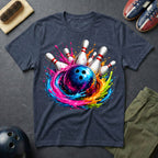 Colorful Bowling Paint Swirl T-Shirt