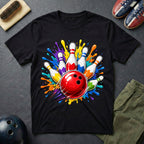 Splash Art Bowling Strike T-Shirt