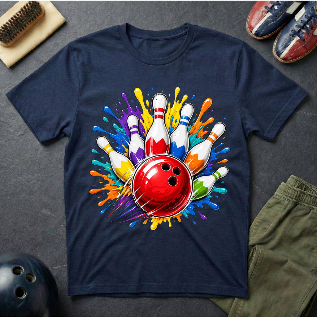Splash Art Bowling Strike T-Shirt