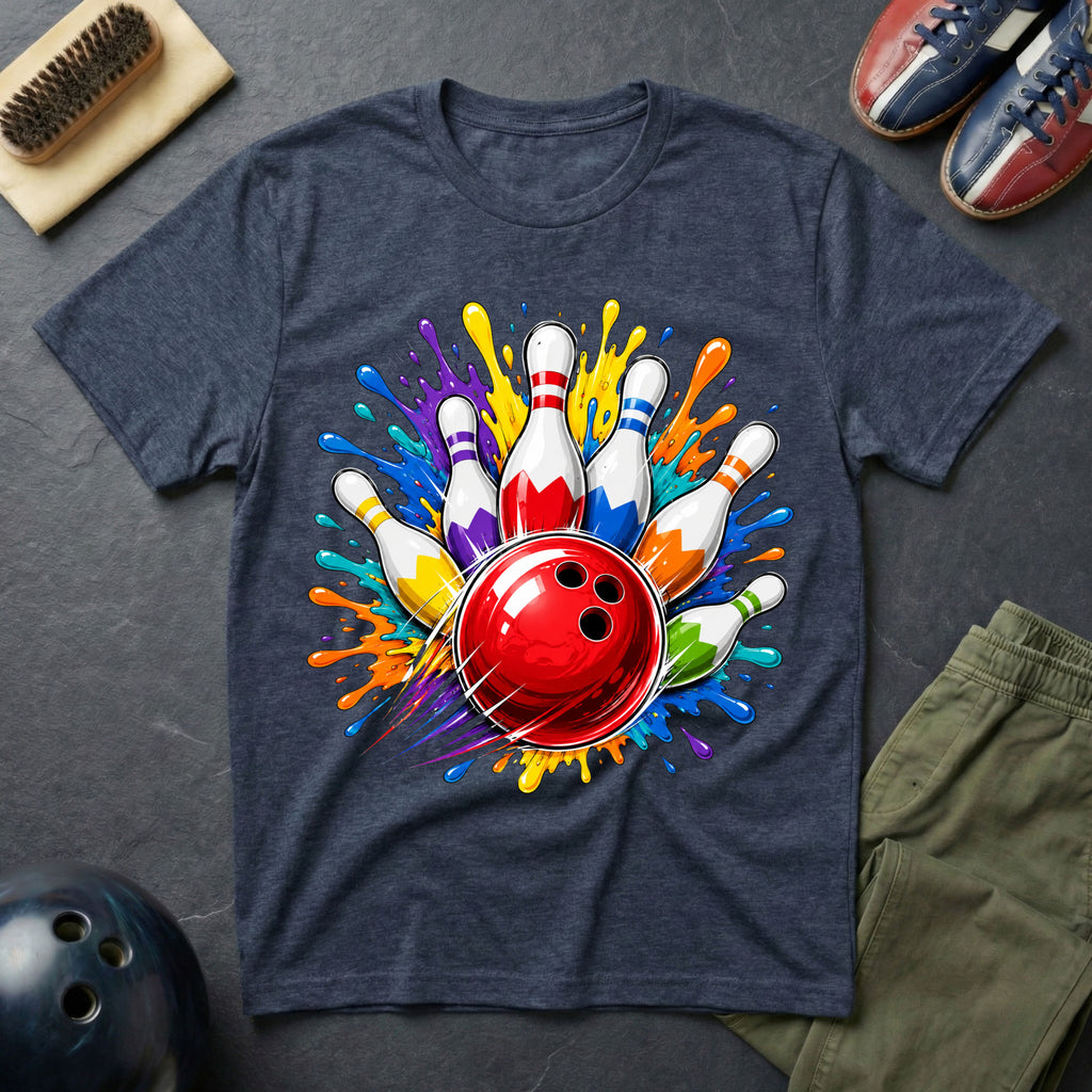 Splash Art Bowling Strike T-Shirt