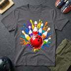 Splash Art Bowling Strike T-Shirt